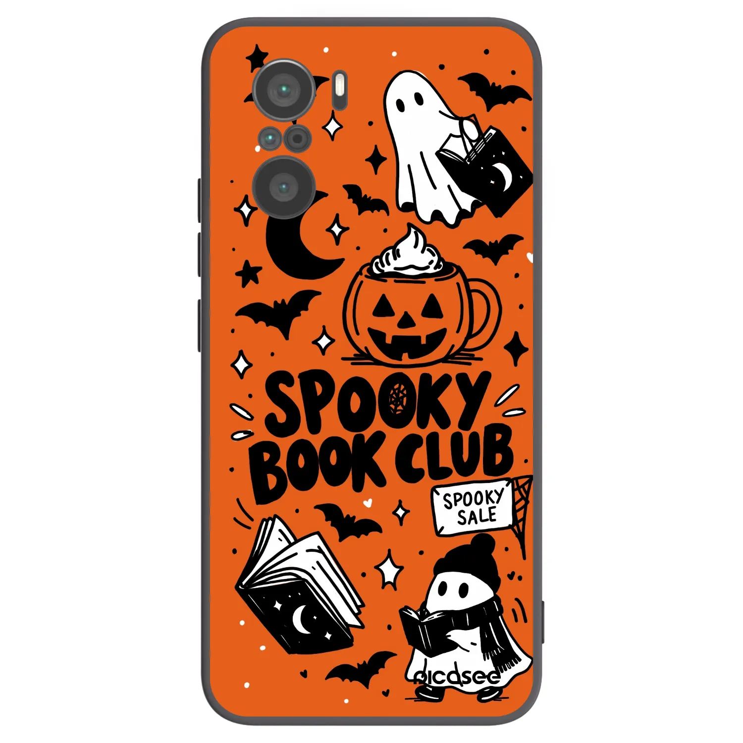 Picasee silikónový čierny obal pre Xiaomi Poco F3 - Spooky book club