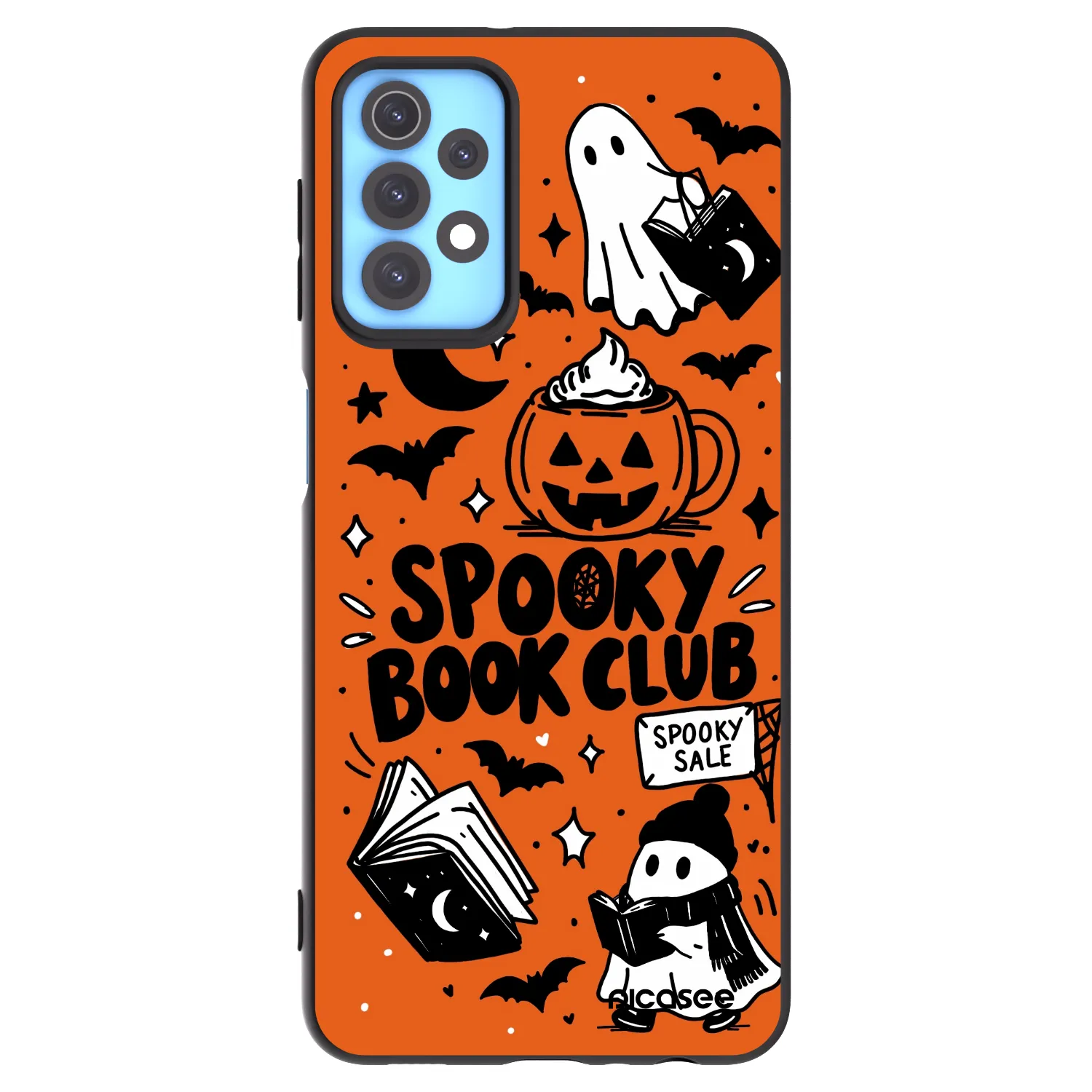 Picasee silikónový čierny obal pre Samsung Galaxy A32 4G SM-A325F - Spooky book club
