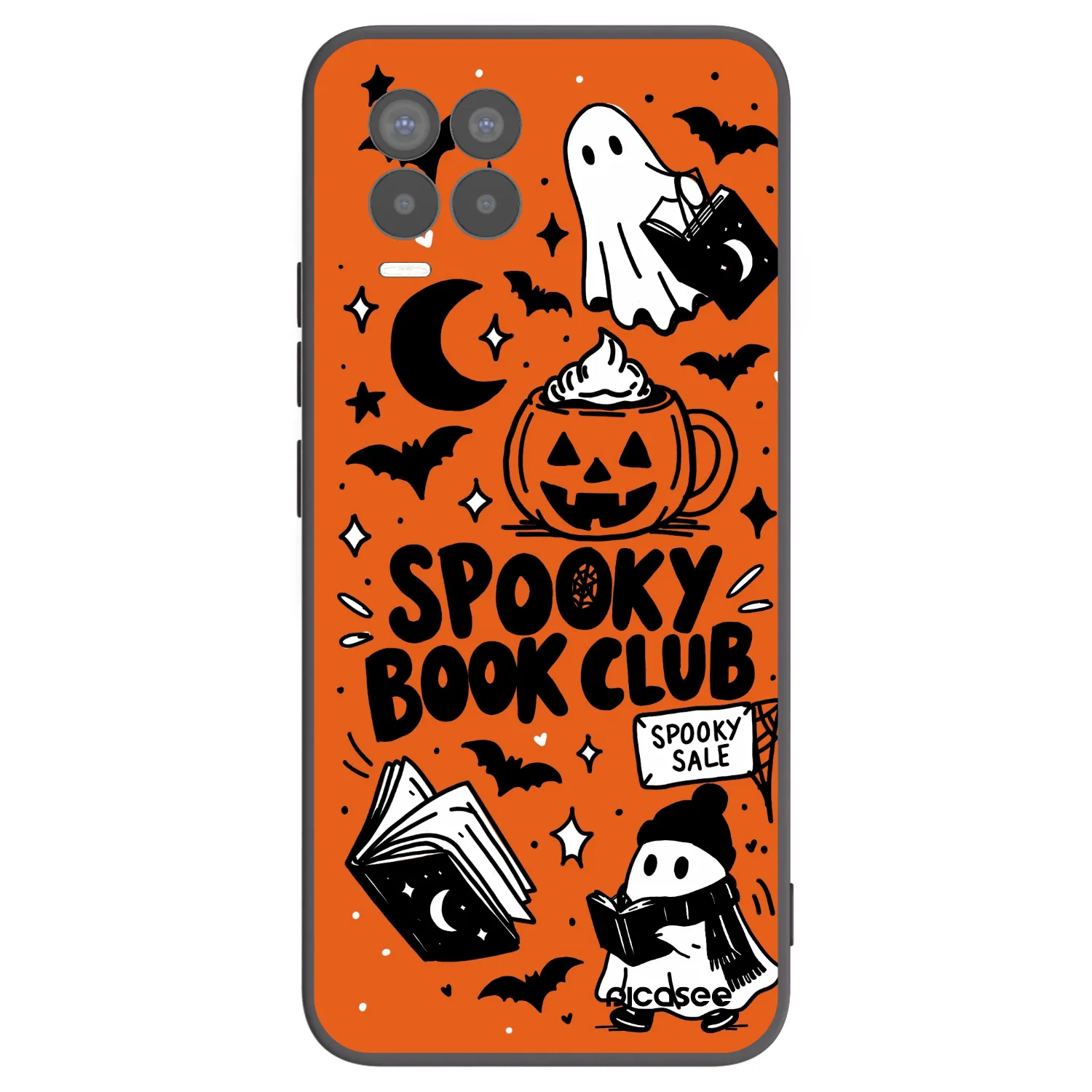 Picasee silikónový čierny obal pre Realme 8 Pro - Spooky book club
