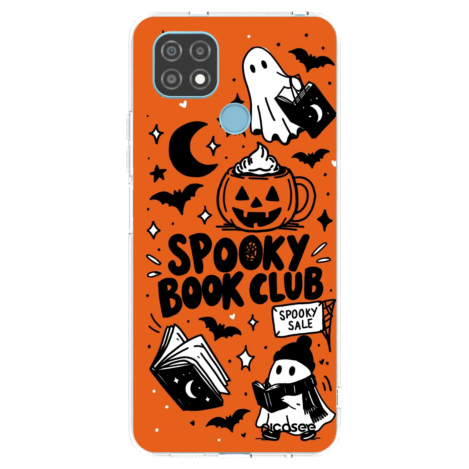Picasee silikónový prehľadný obal pre Realme C21 - Spooky book club