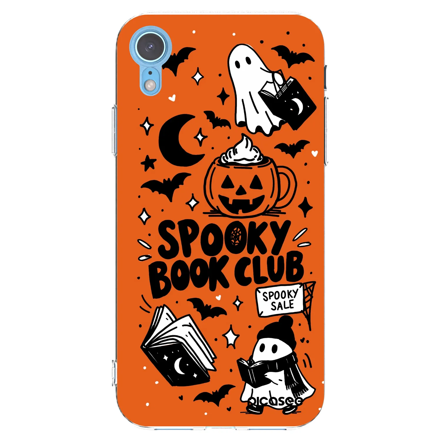 Picasee silikónový prehľadný obal pre Apple iPhone XR - Spooky book club