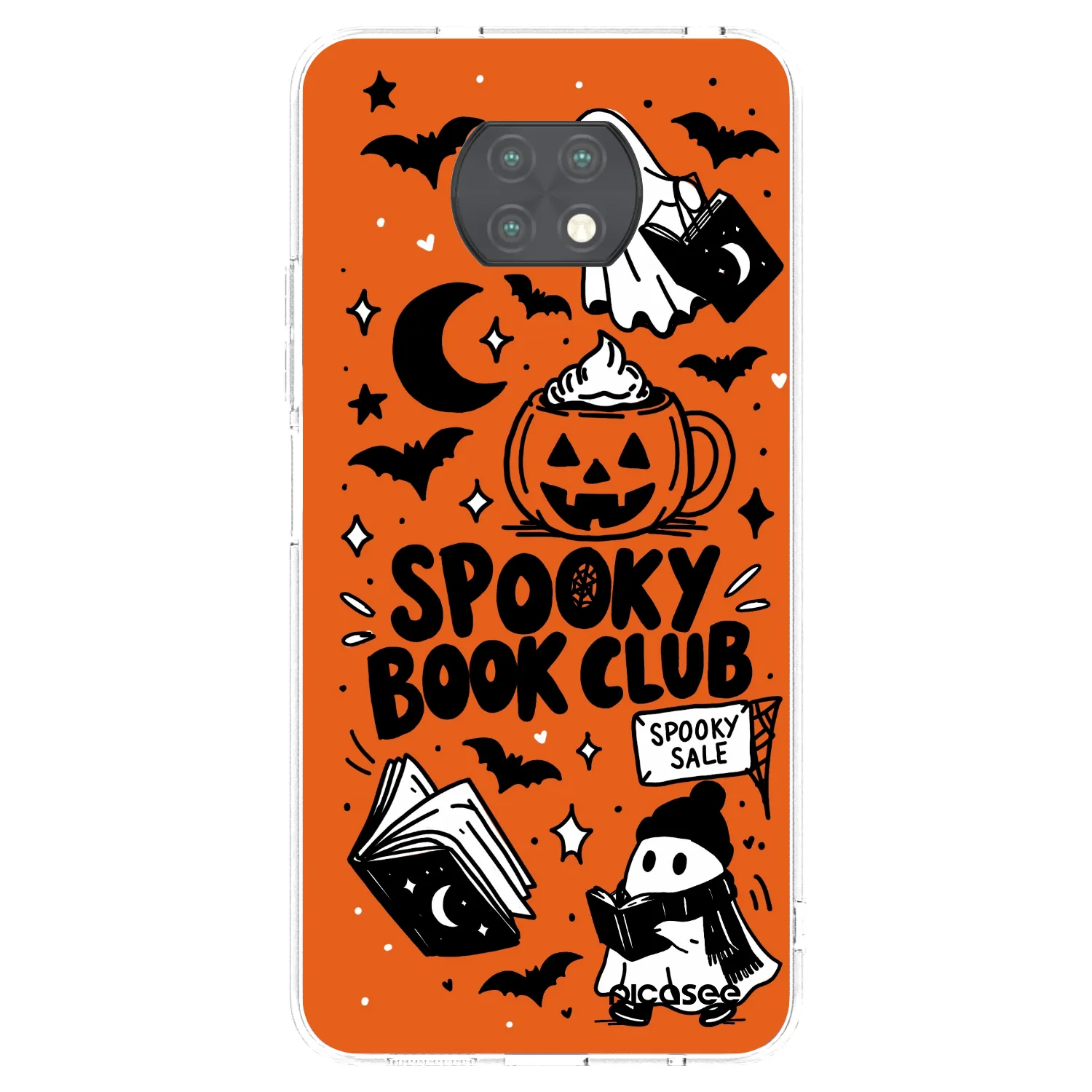 Picasee silikónový prehľadný obal pre Xiaomi Redmi Note 9T - Spooky book club