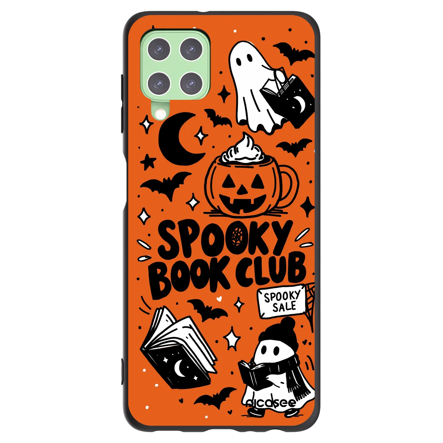Picasee silikónový čierny obal pre Samsung Galaxy A22 A225F 4G - Spooky book club