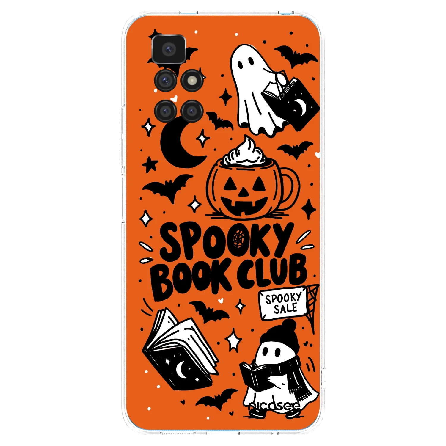 Picasee silikónový prehľadný obal pre Xiaomi Redmi 10 - Spooky book club