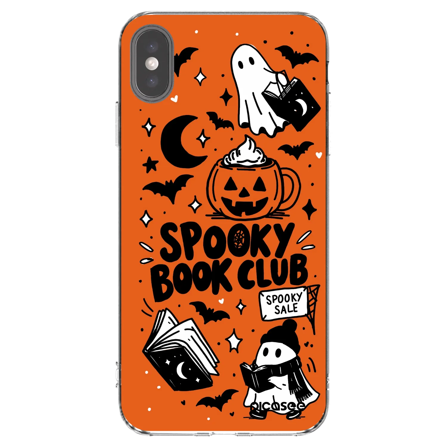 Picasee silikónový prehľadný obal pre Apple iPhone XS Max - Spooky book club