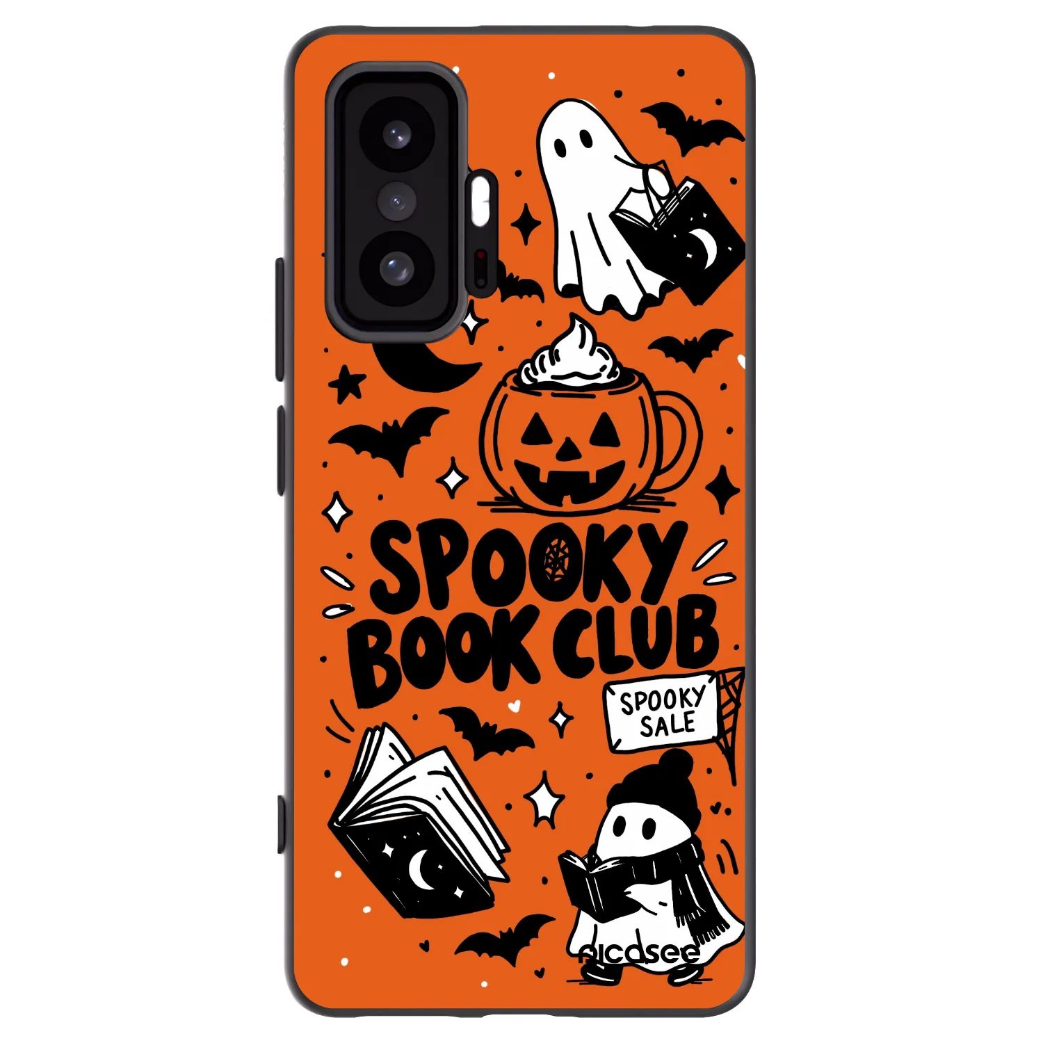 Picasee silikónový čierny obal pre Xiaomi 11T Pro - Spooky book club