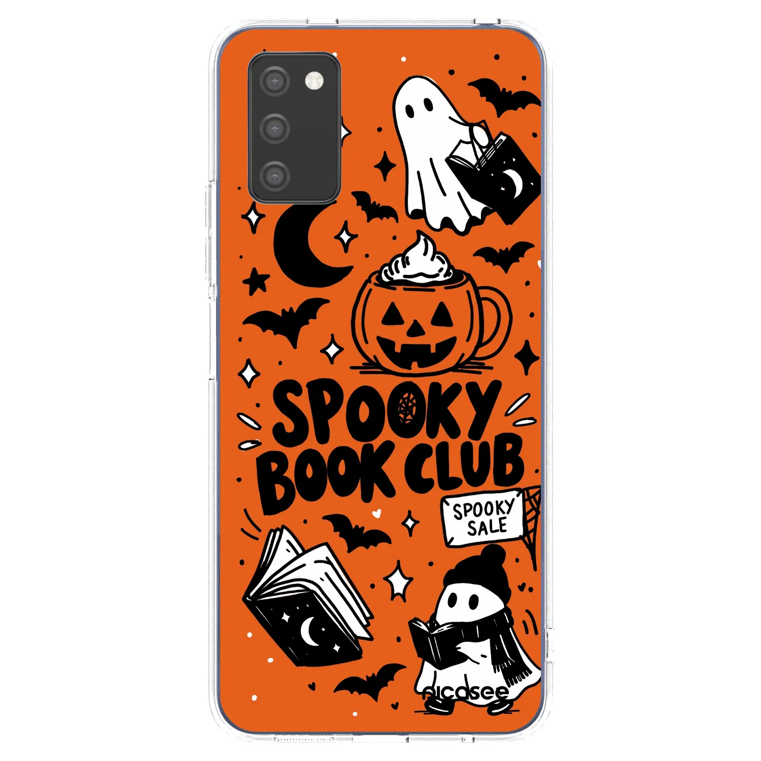 Picasee silikónový prehľadný obal pre Samsung Galaxy A03s A037G - Spooky book club