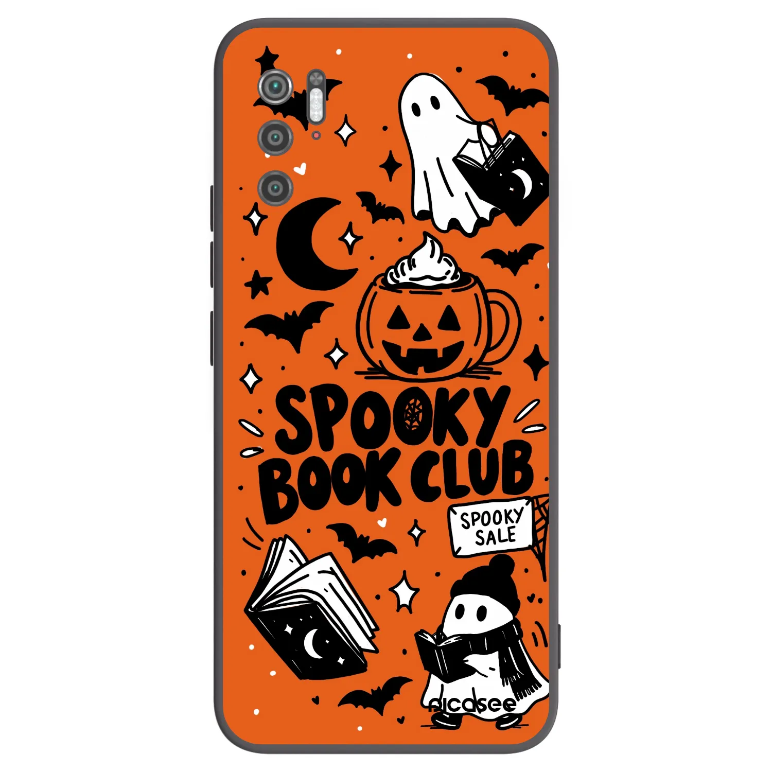 Picasee silikónový čierny obal pre Xiaomi Poco M3 Pro 5G - Spooky book club