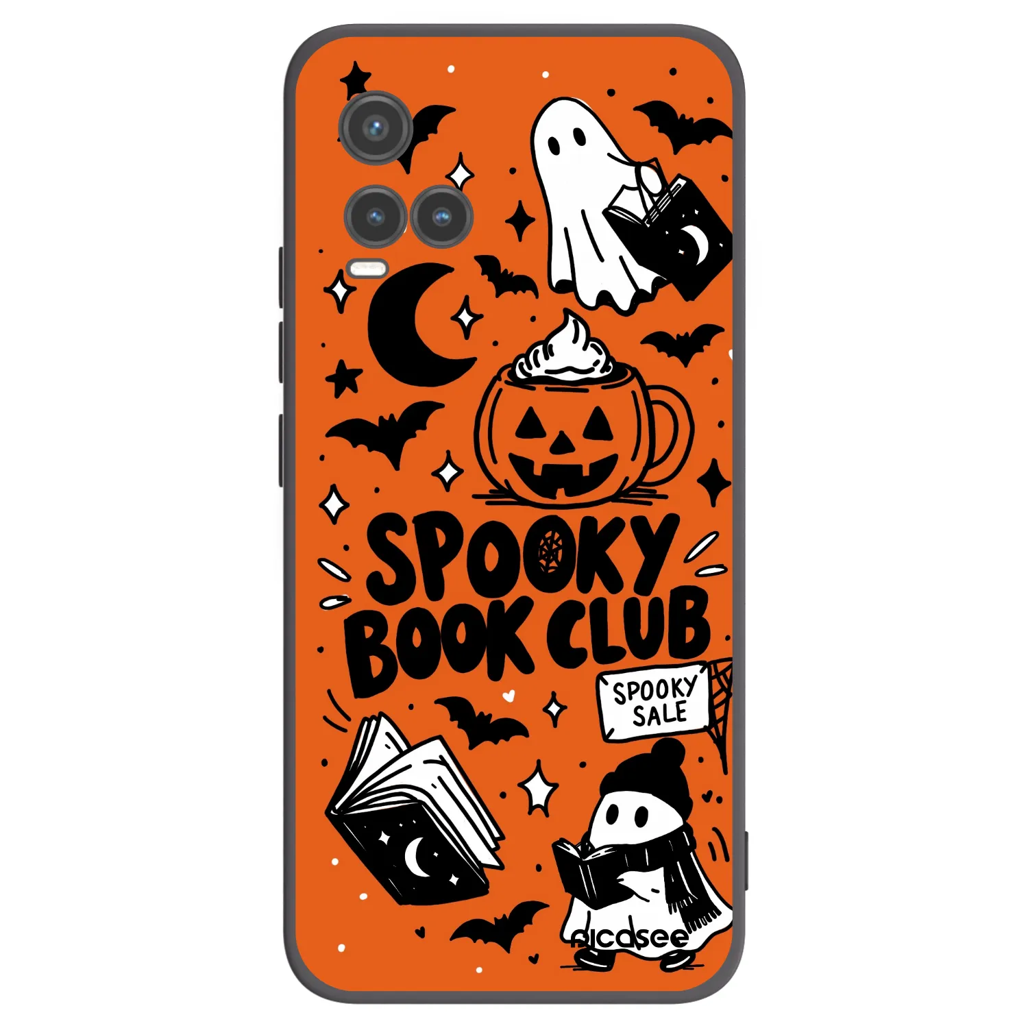 Picasee silikónový čierny obal pre Vivo Y33s - Spooky book club