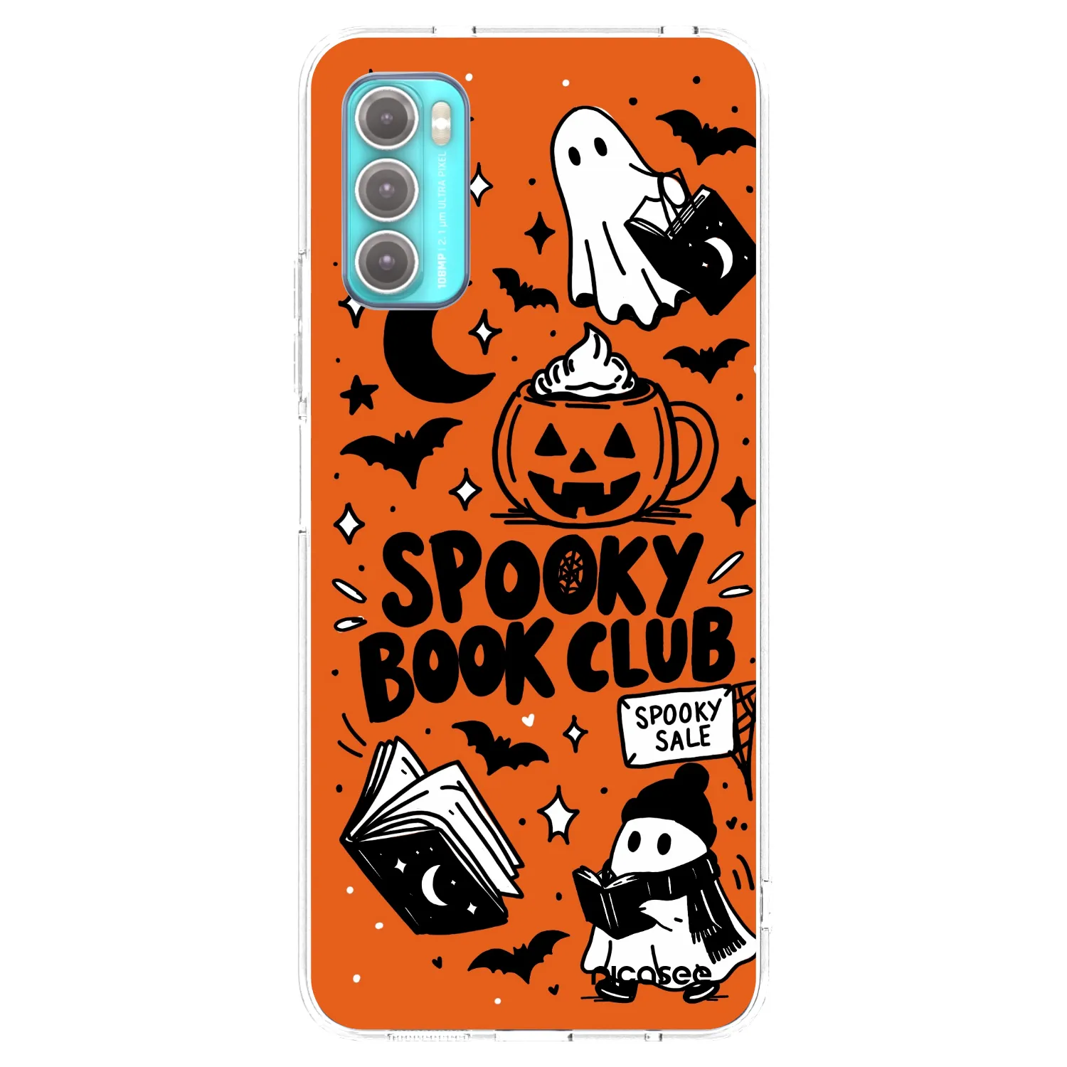 Picasee silikónový prehľadný obal pre Motorola Moto G60 - Spooky book club