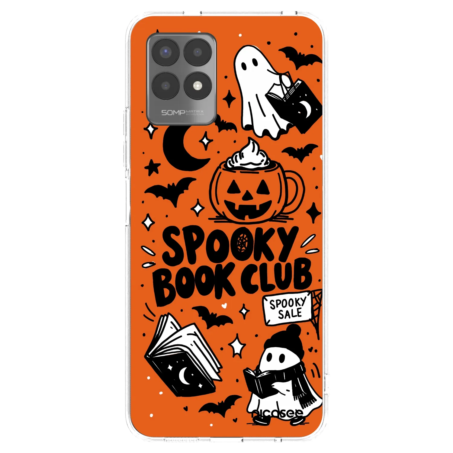 Picasee silikónový prehľadný obal pre Realme 8i - Spooky book club
