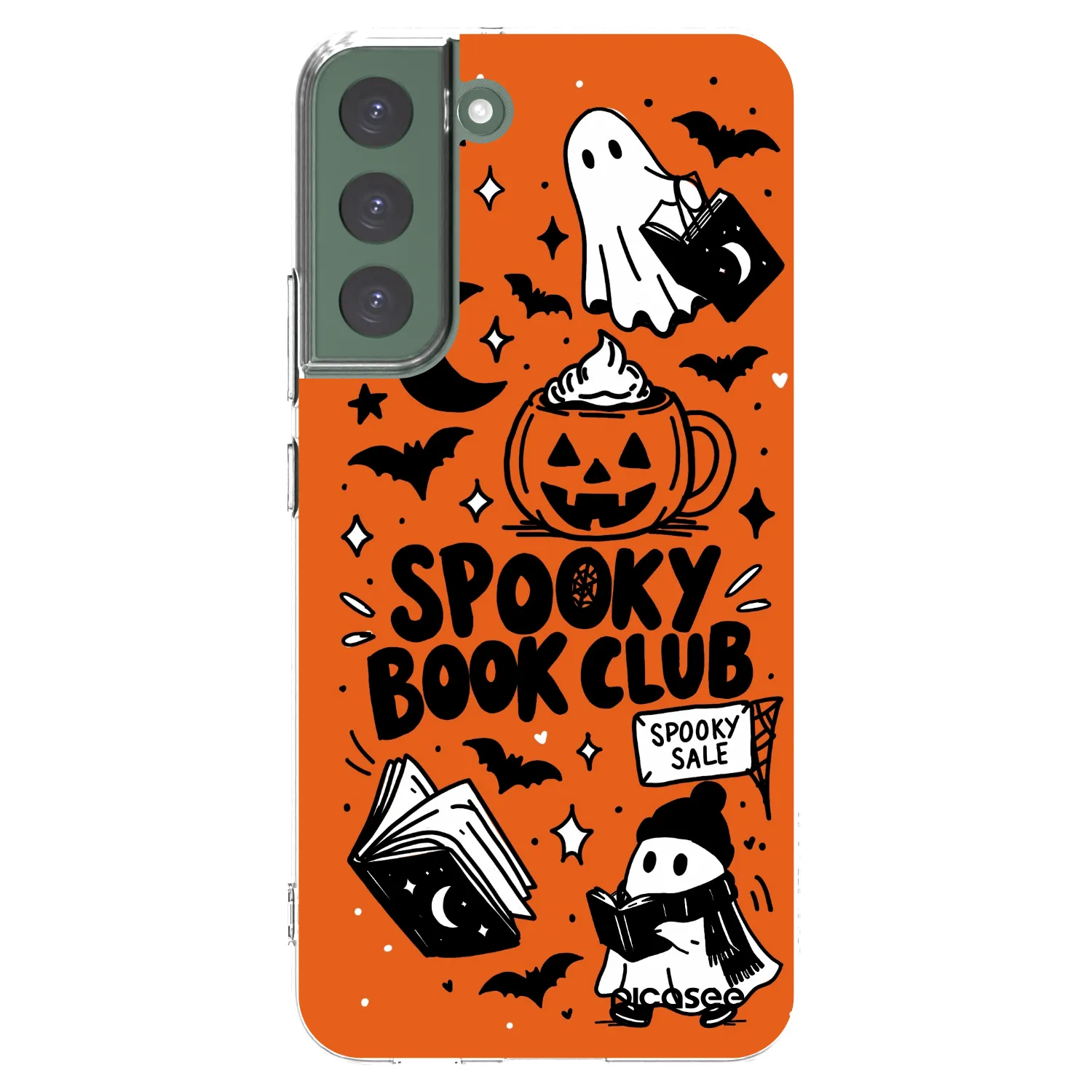 Picasee silikónový prehľadný obal pre Samsung Galaxy S22+ 5G - Spooky book club