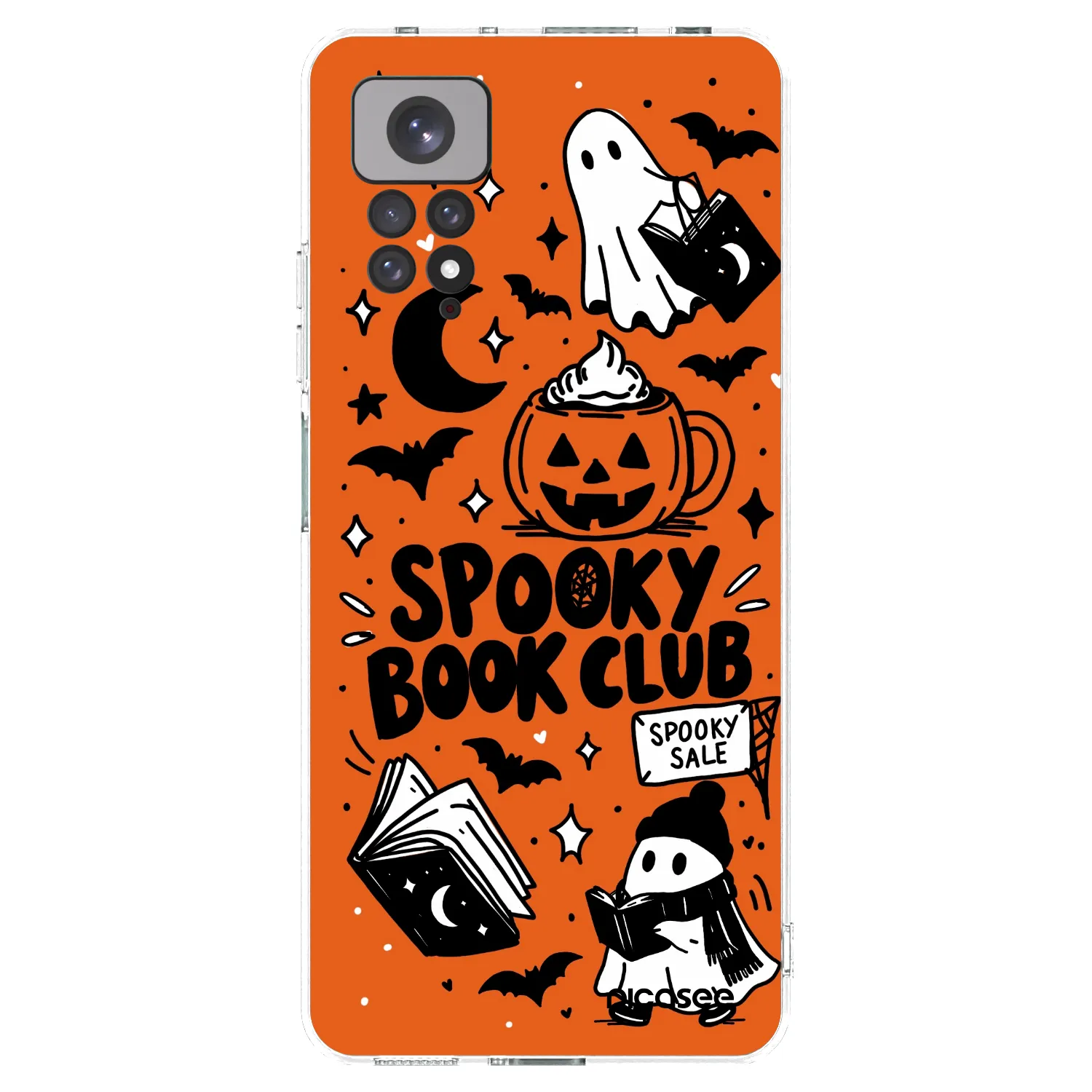 Picasee silikónový prehľadný obal pre Xiaomi Redmi Note 11S 4G - Spooky book club