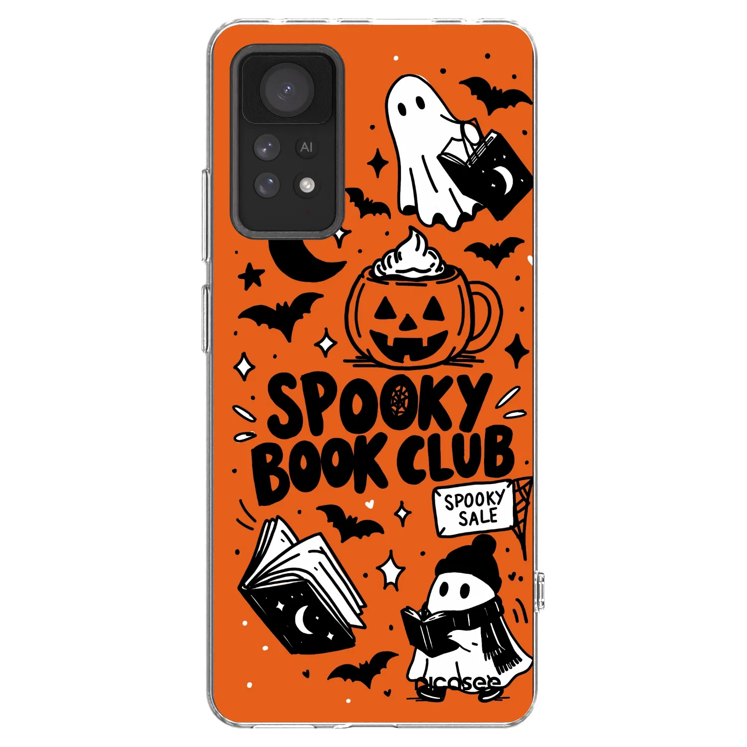 Picasee silikónový prehľadný obal pre Xiaomi Redmi Note 11 Pro - Spooky book club