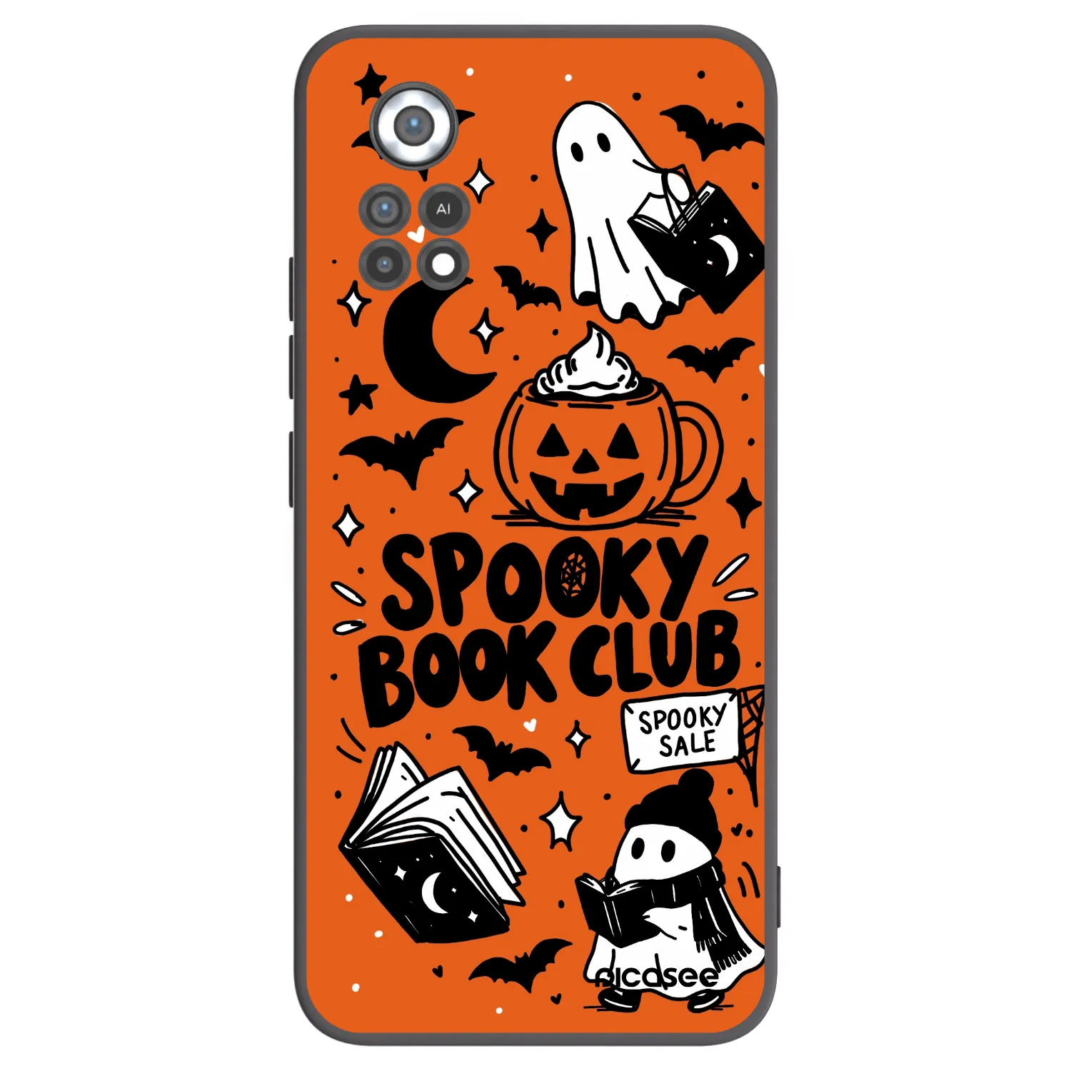 Picasee silikónový čierny obal pre Xiaomi Poco X4 Pro 5G - Spooky book club