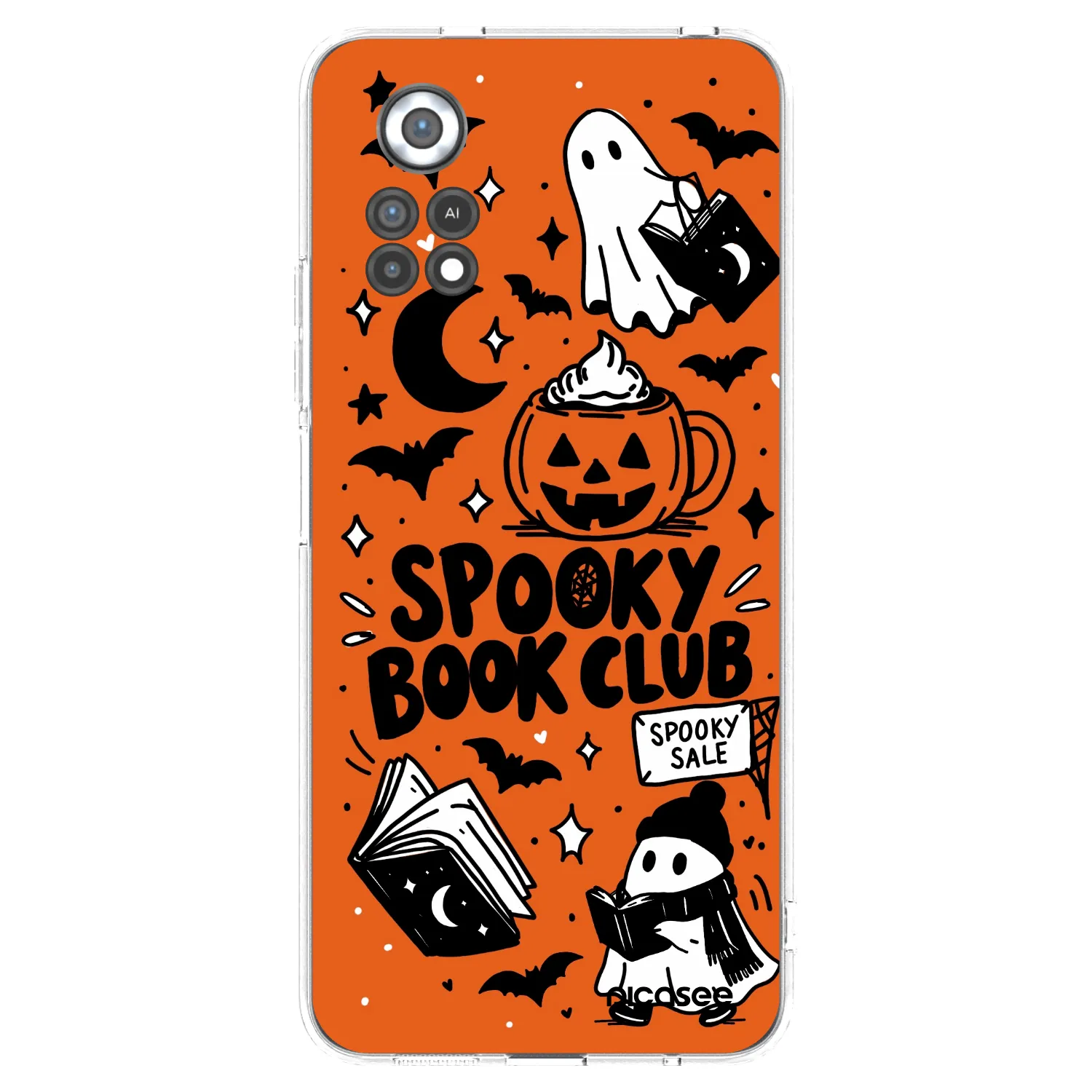 Picasee silikónový prehľadný obal pre Xiaomi Poco X4 Pro 5G - Spooky book club