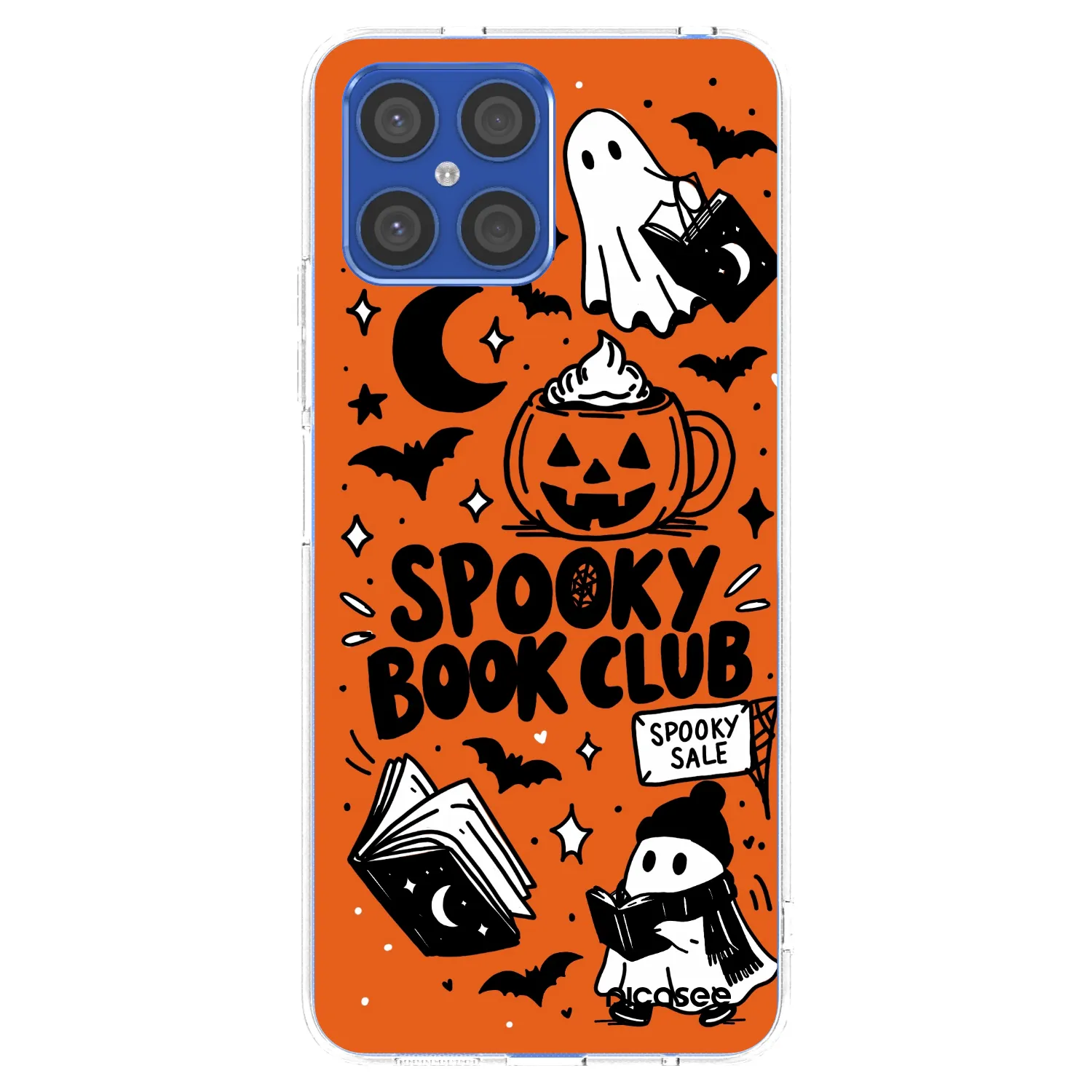 Picasee silikónový prehľadný obal pre Honor X8 4G - Spooky book club