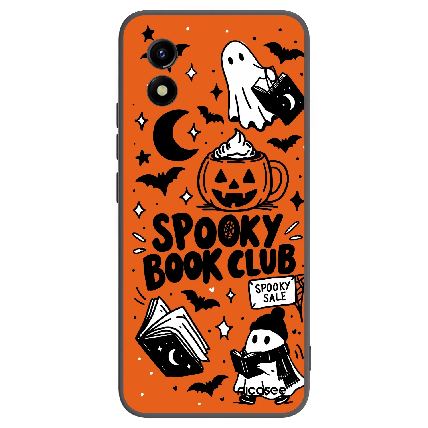 Picasee silikónový čierny obal pre Vivo Y01 - Spooky book club