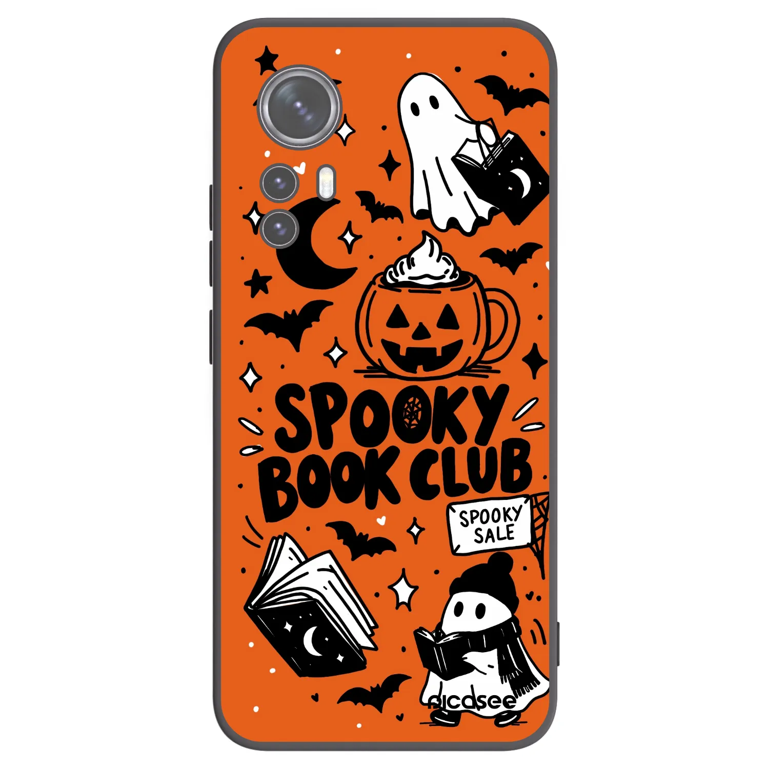 Picasee silikónový čierny obal pre Xiaomi 12X - Spooky book club