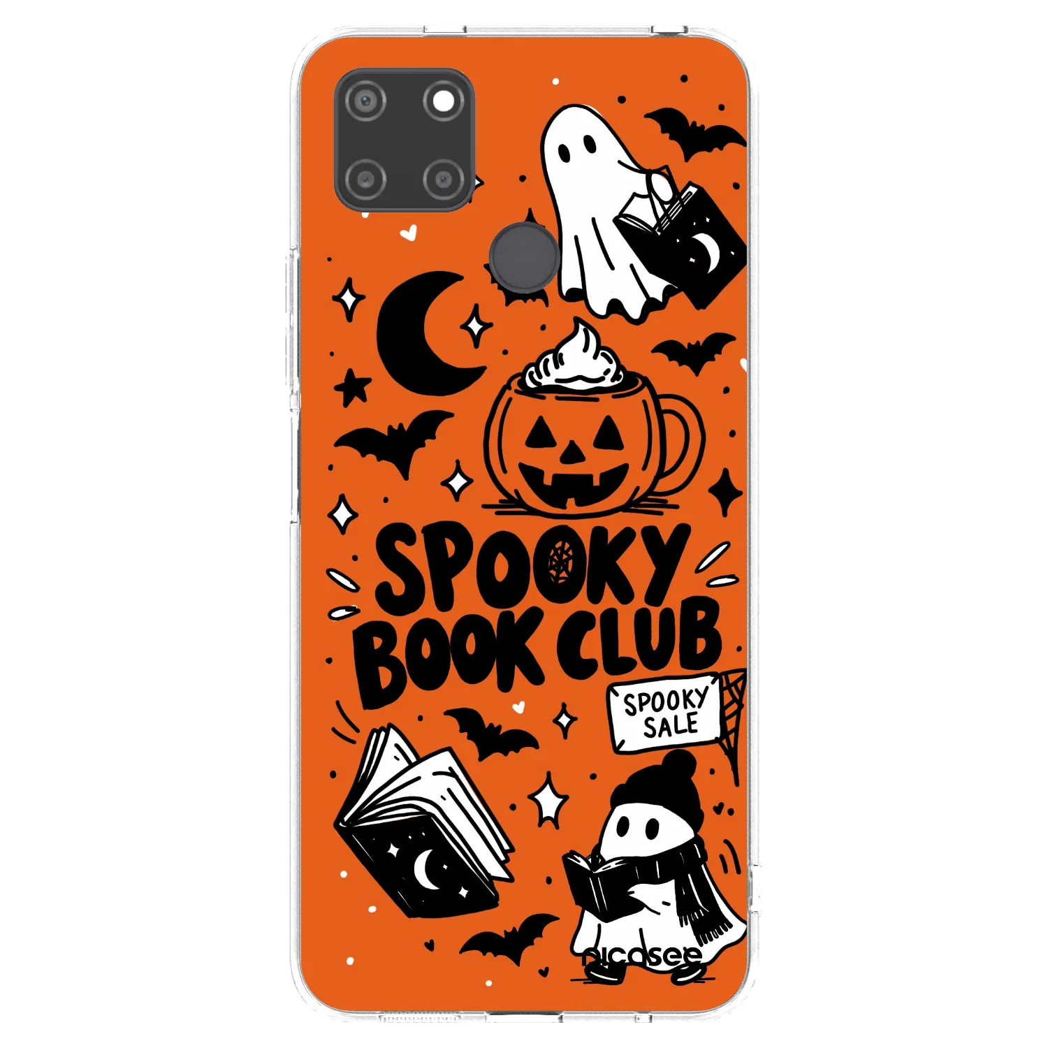 Picasee silikónový prehľadný obal pre Realme C21Y - Spooky book club