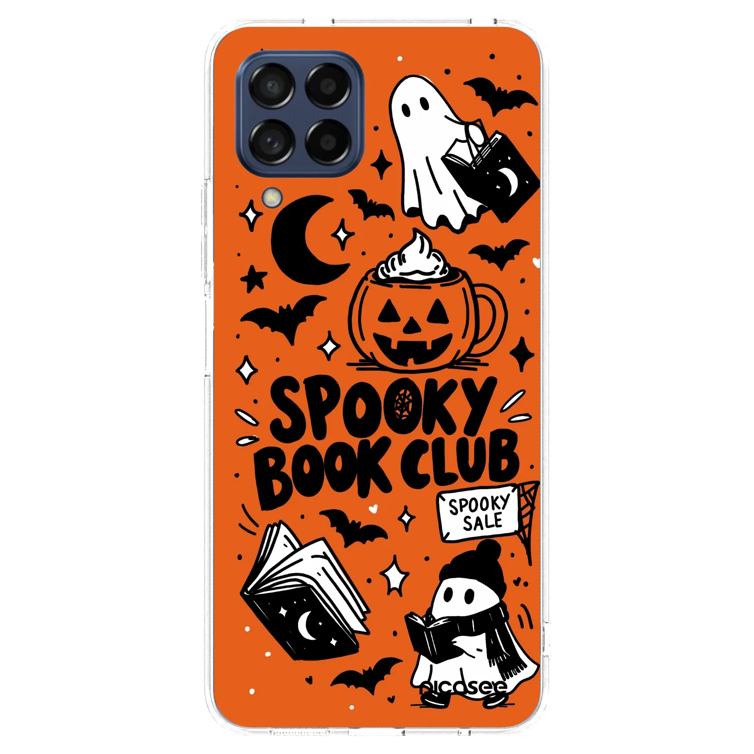 Picasee silikónový prehľadný obal pre Samsung Galaxy M53 5G - Spooky book club