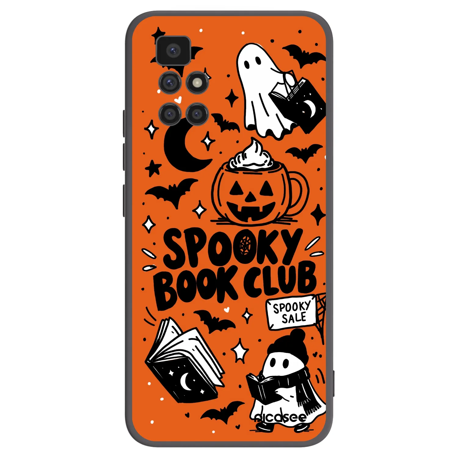 Picasee silikónový čierny obal pre Xiaomi Redmi 10 (2022) - Spooky book club