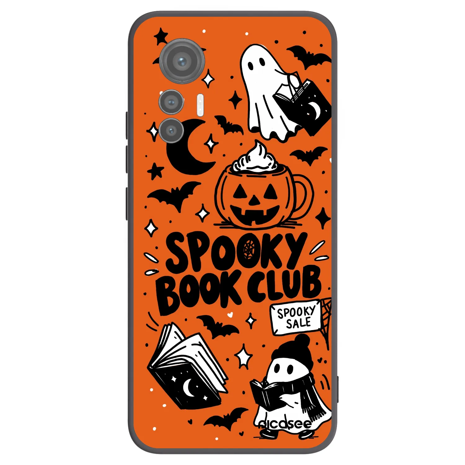 Picasee silikónový čierny obal pre Xiaomi 12 Lite - Spooky book club