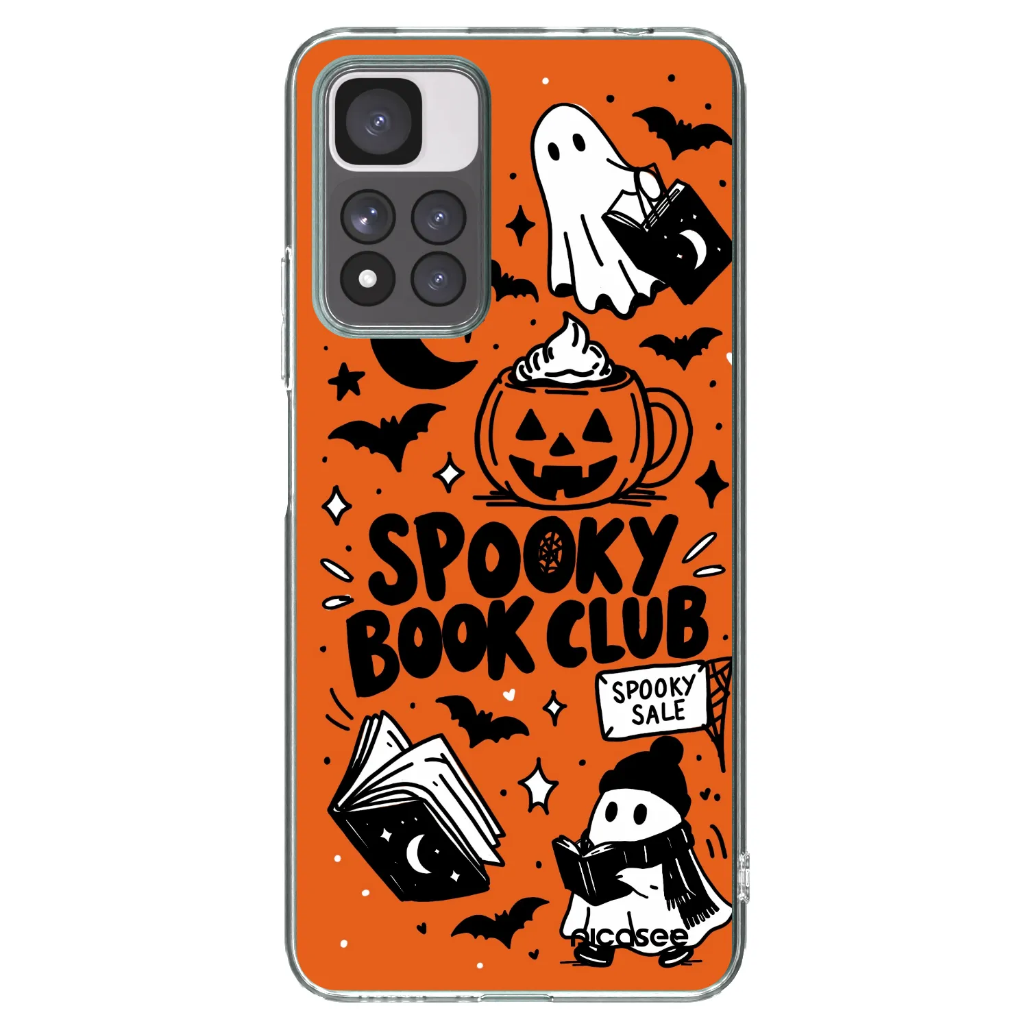 Picasee silikónový prehľadný obal pre Xiaomi Redmi Note 11 Pro+ 5G - Spooky book club
