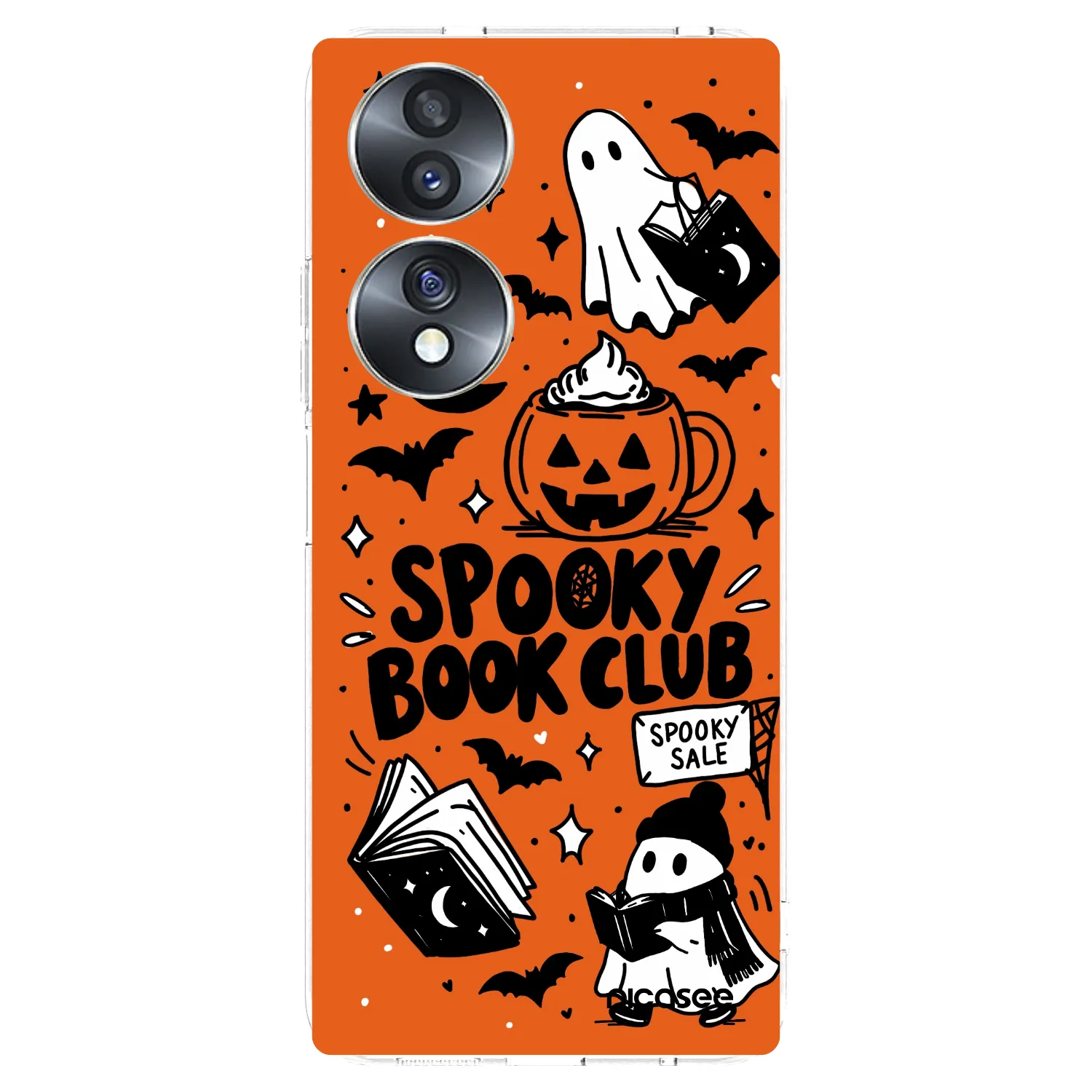 Picasee silikónový prehľadný obal pre Honor 70 - Spooky book club