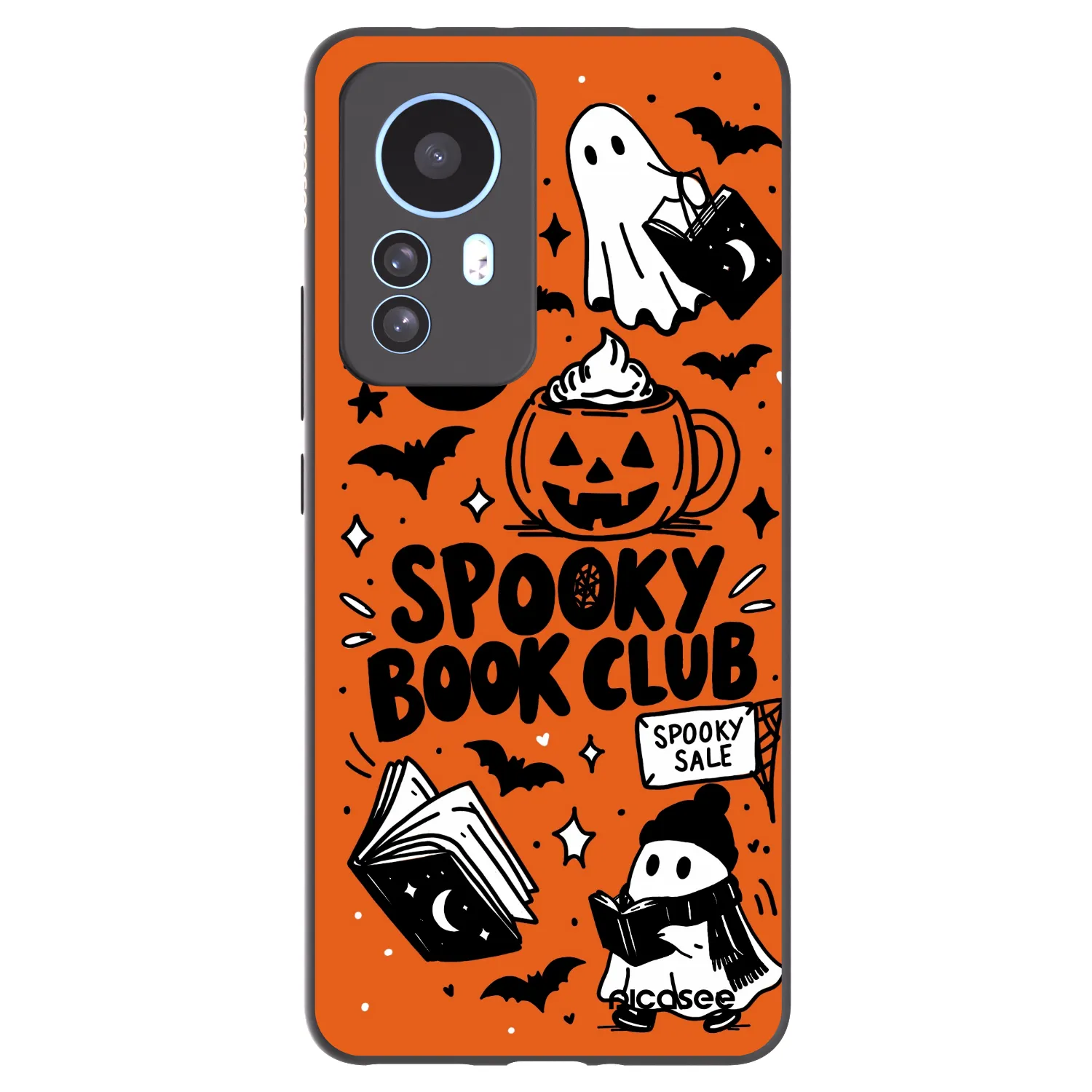 Picasee silikónový čierny obal pre Xiaomi 12T - Spooky book club