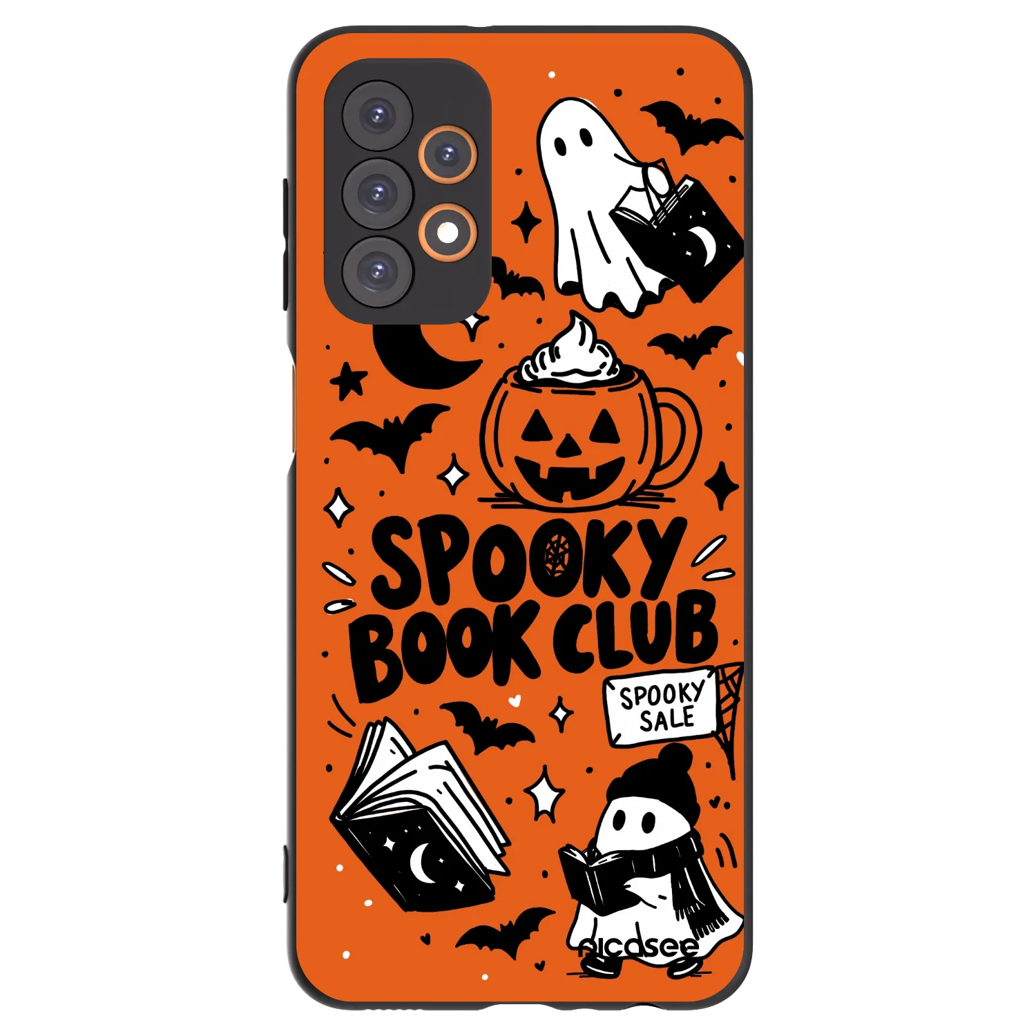 Picasee silikónový čierny obal pre Samsung Galaxy A23 A235F 4G - Spooky book club