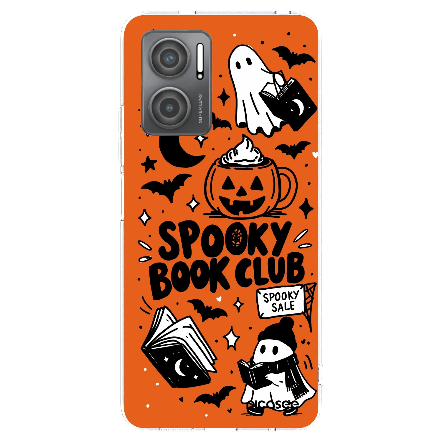 Picasee silikónový prehľadný obal pre Xiaomi Redmi 10 5G - Spooky book club