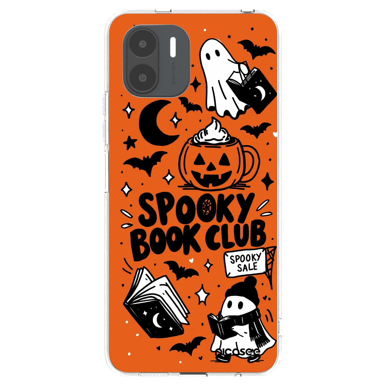 Picasee silikónový prehľadný obal pre Xiaomi Redmi A1 - Spooky book club