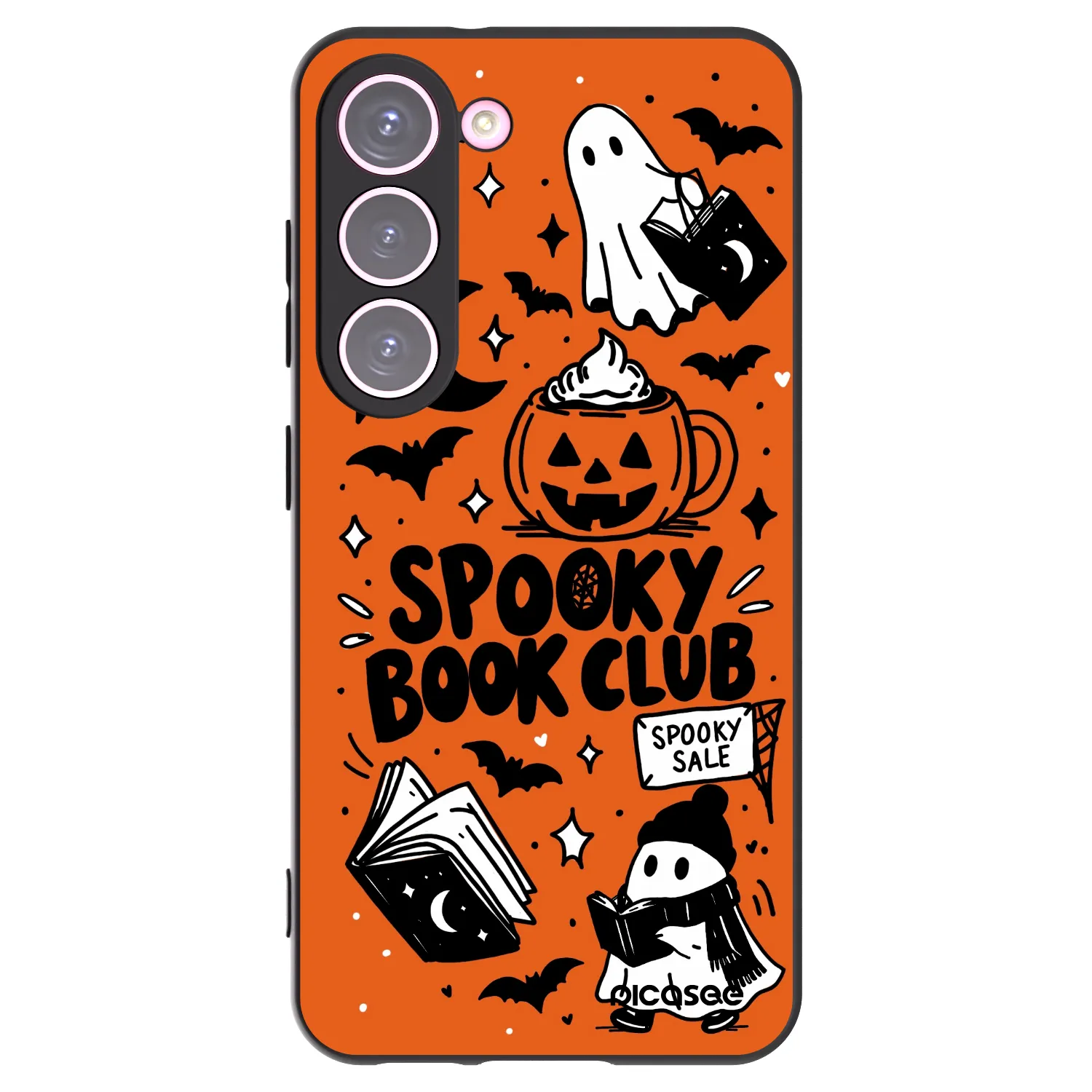 Picasee silikónový čierny obal pre Samsung Galaxy S23 5G - Spooky book club