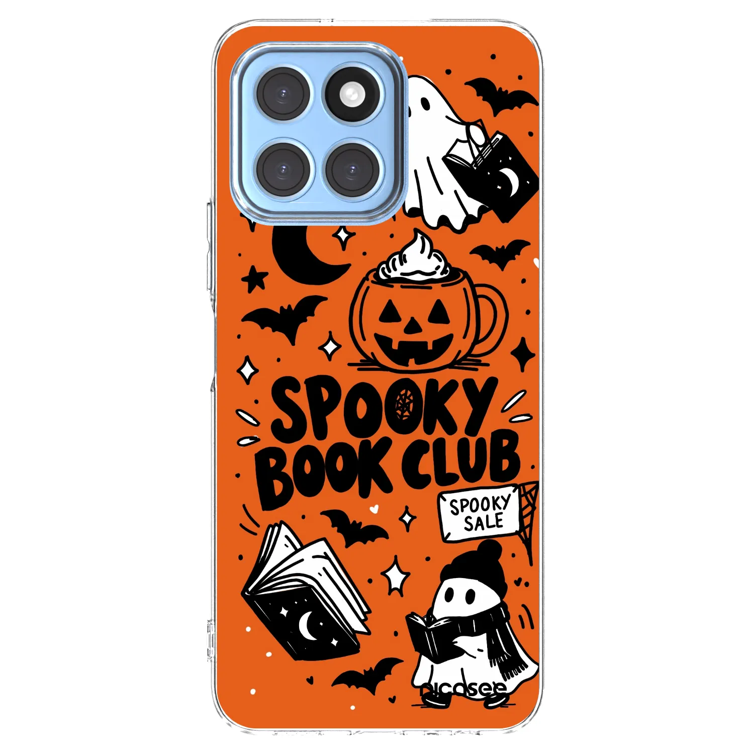 Picasee silikónový prehľadný obal pre Honor X8 5G - Spooky book club