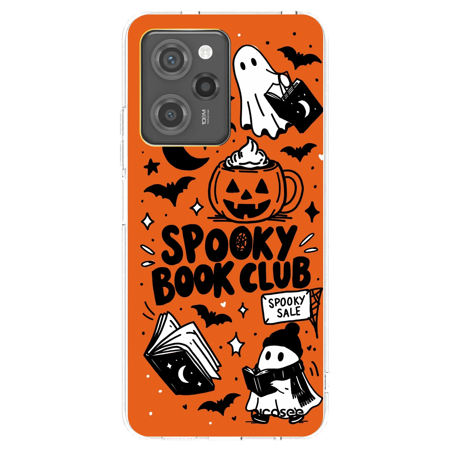 Picasee silikónový prehľadný obal pre Xiaomi Poco X5 Pro - Spooky book club