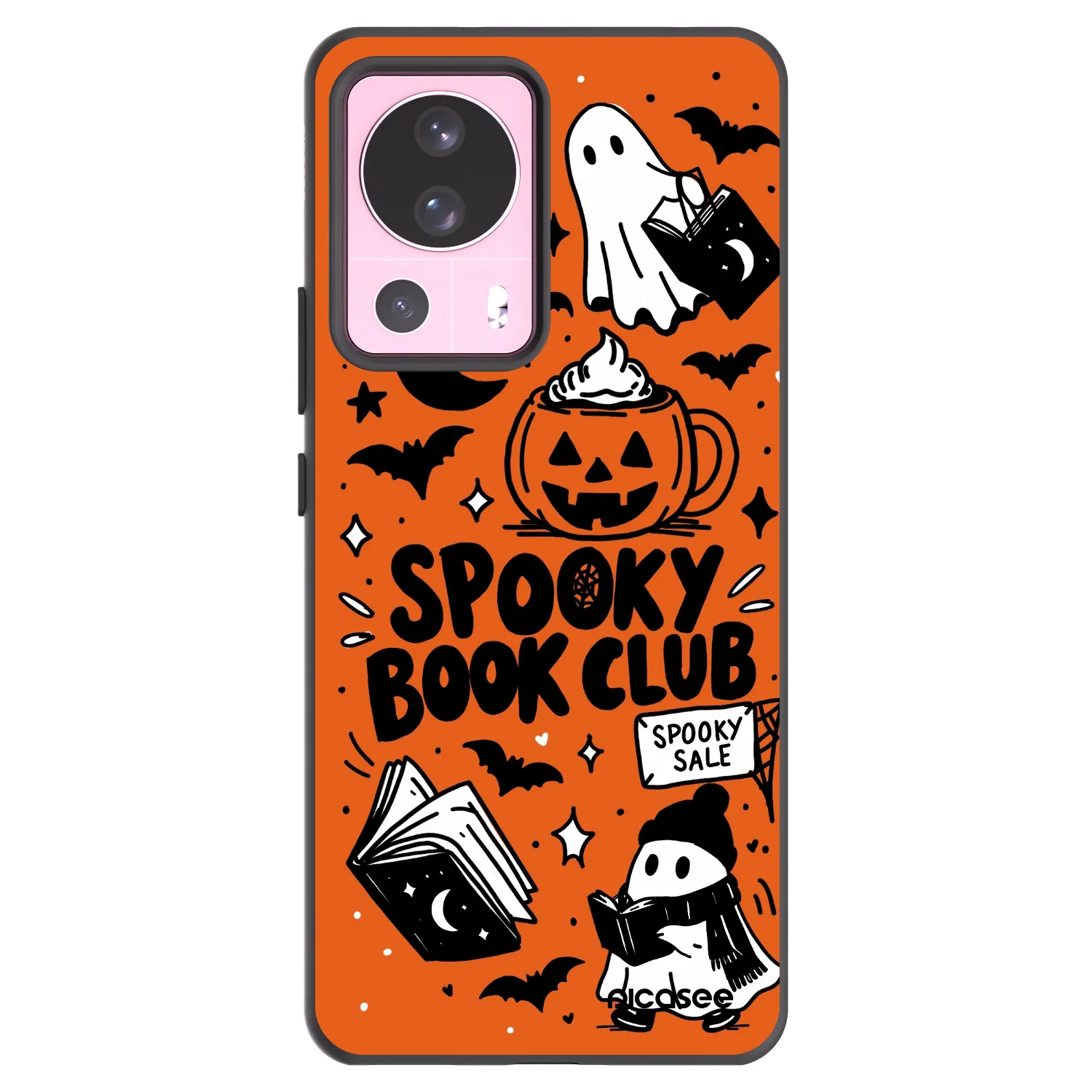 Picasee silikónový čierny obal pre Xiaomi 13 Lite - Spooky book club