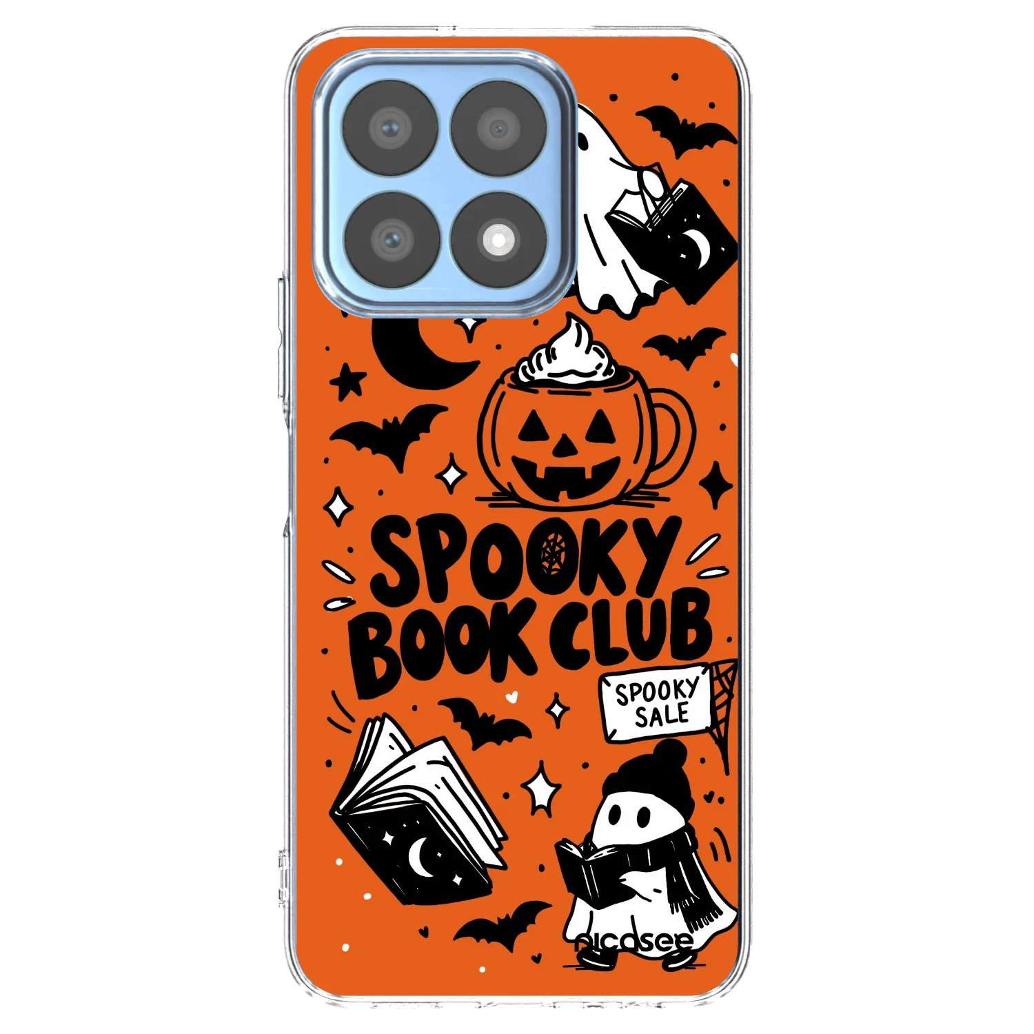 Picasee silikónový prehľadný obal pre Honor X8a - Spooky book club