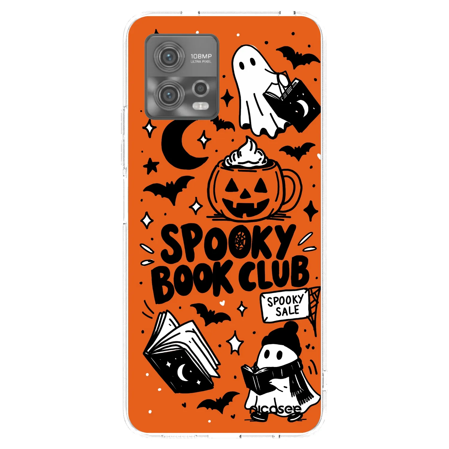 Picasee silikónový prehľadný obal pre Motorola Moto G72 - Spooky book club