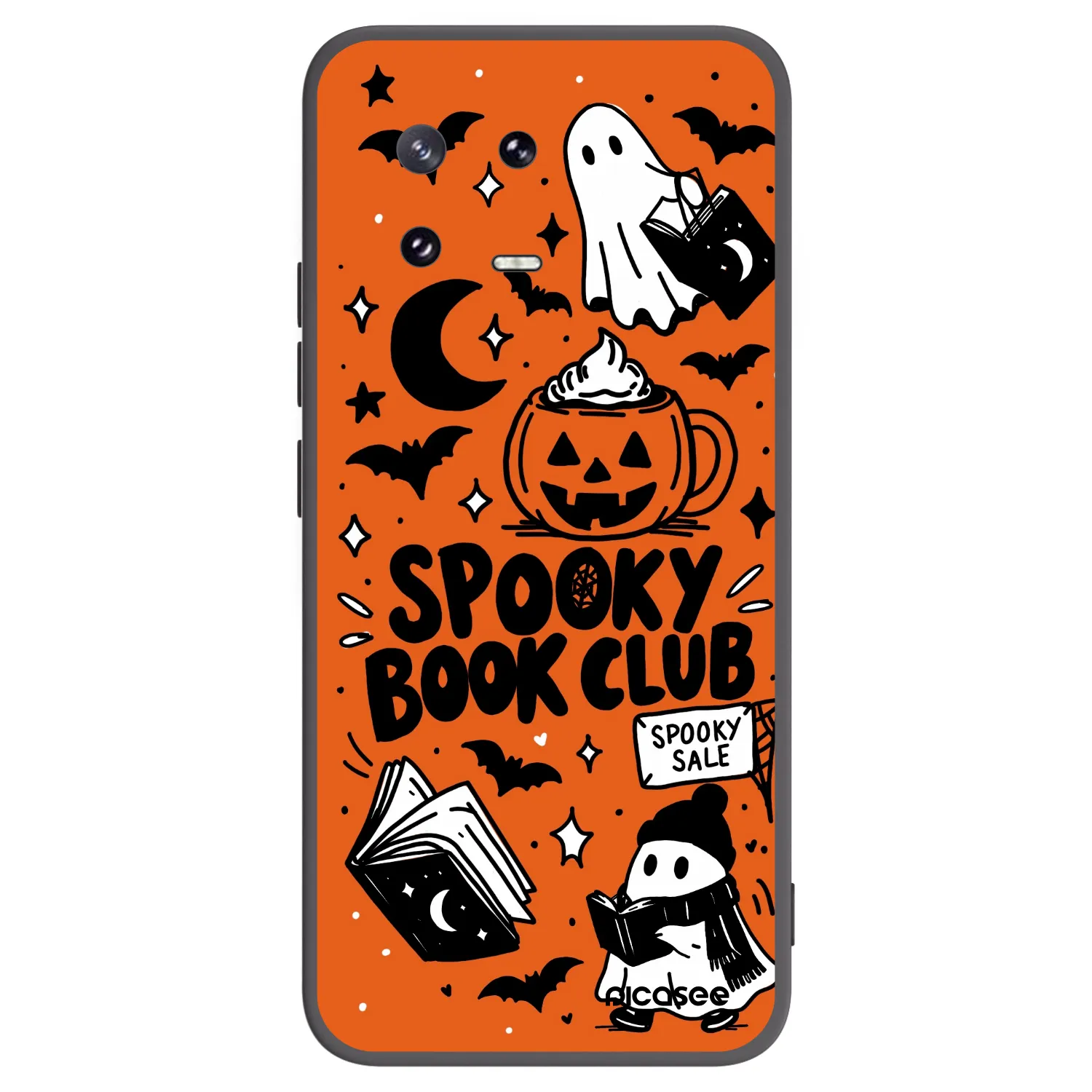 Picasee silikónový čierny obal pre Xiaomi 13 Pro - Spooky book club