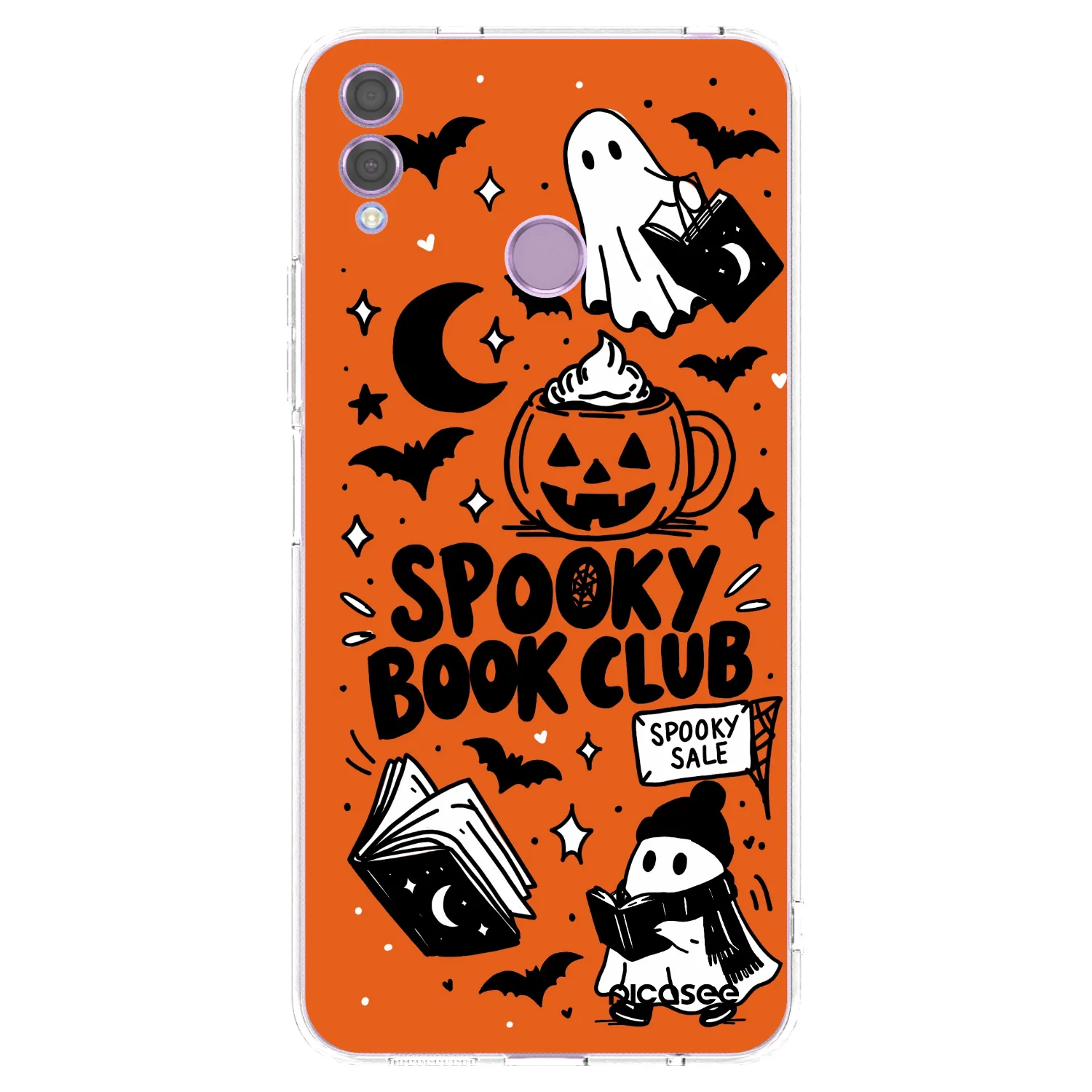 Picasee silikónový prehľadný obal pre Honor 8X - Spooky book club