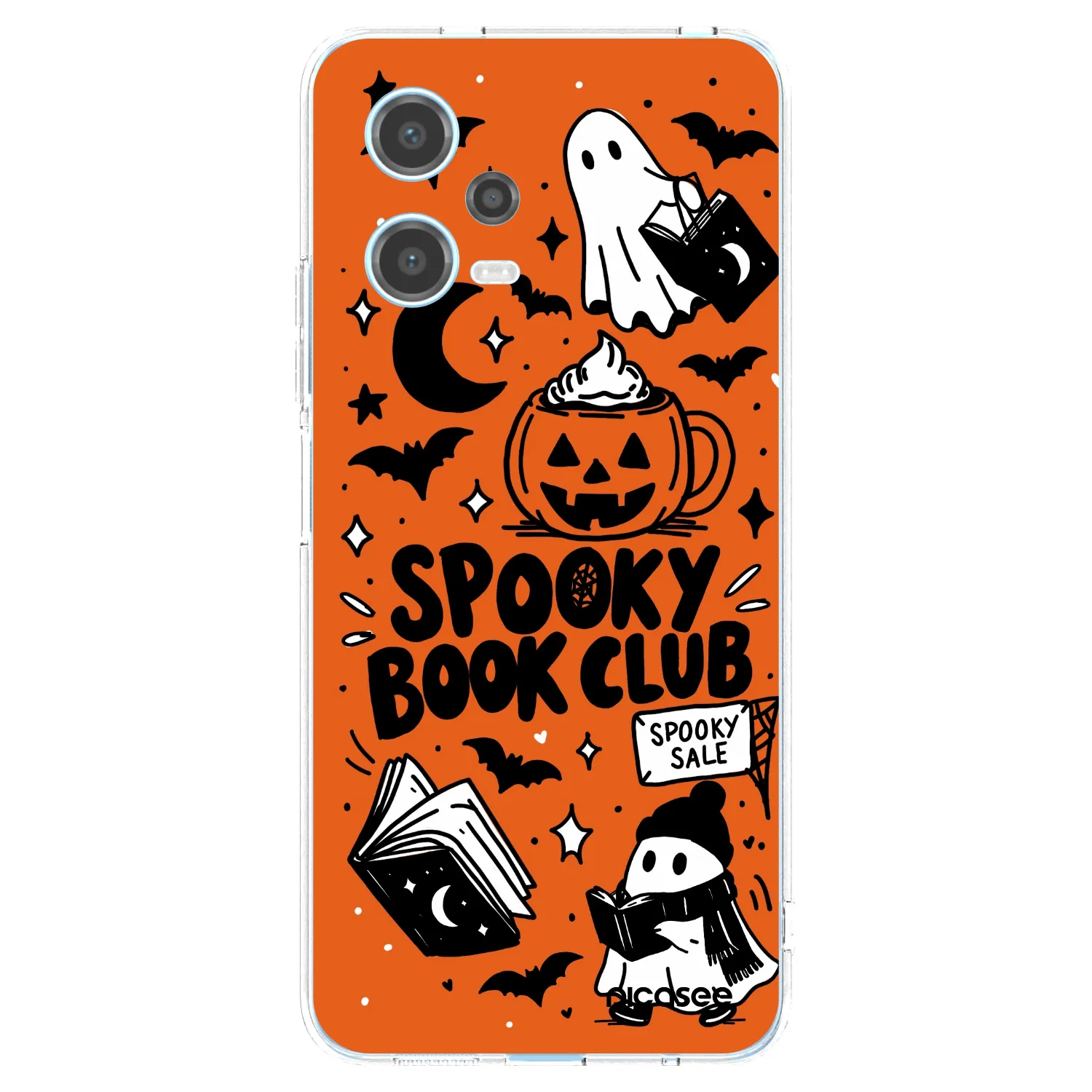Picasee silikónový prehľadný obal pre Xiaomi Redmi Note 12 5G - Spooky book club