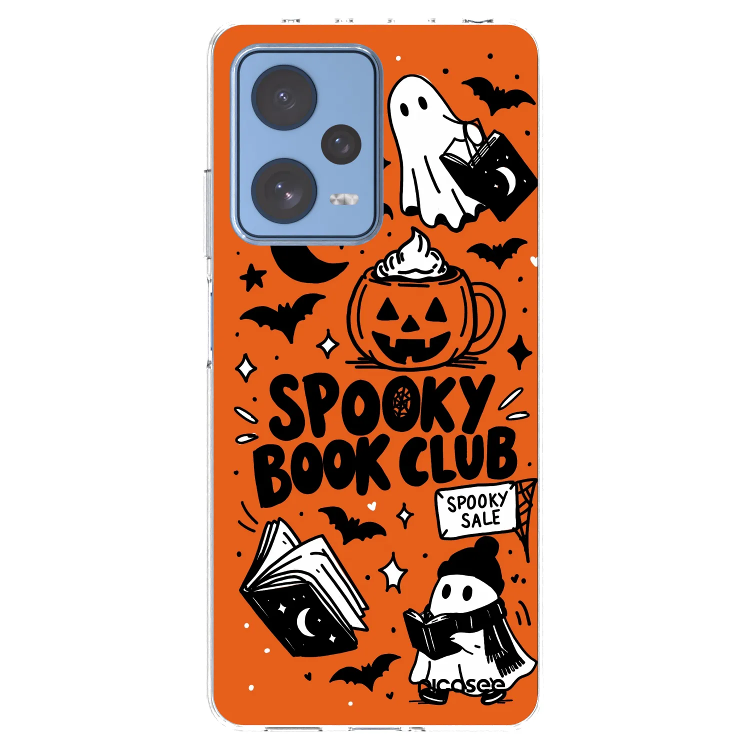 Picasee silikónový prehľadný obal pre Xiaomi Redmi Note 12 Pro 5G - Spooky book club