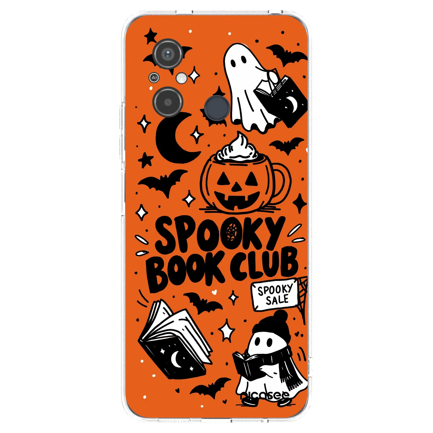 Picasee silikónový prehľadný obal pre Xiaomi Redmi 12C - Spooky book club