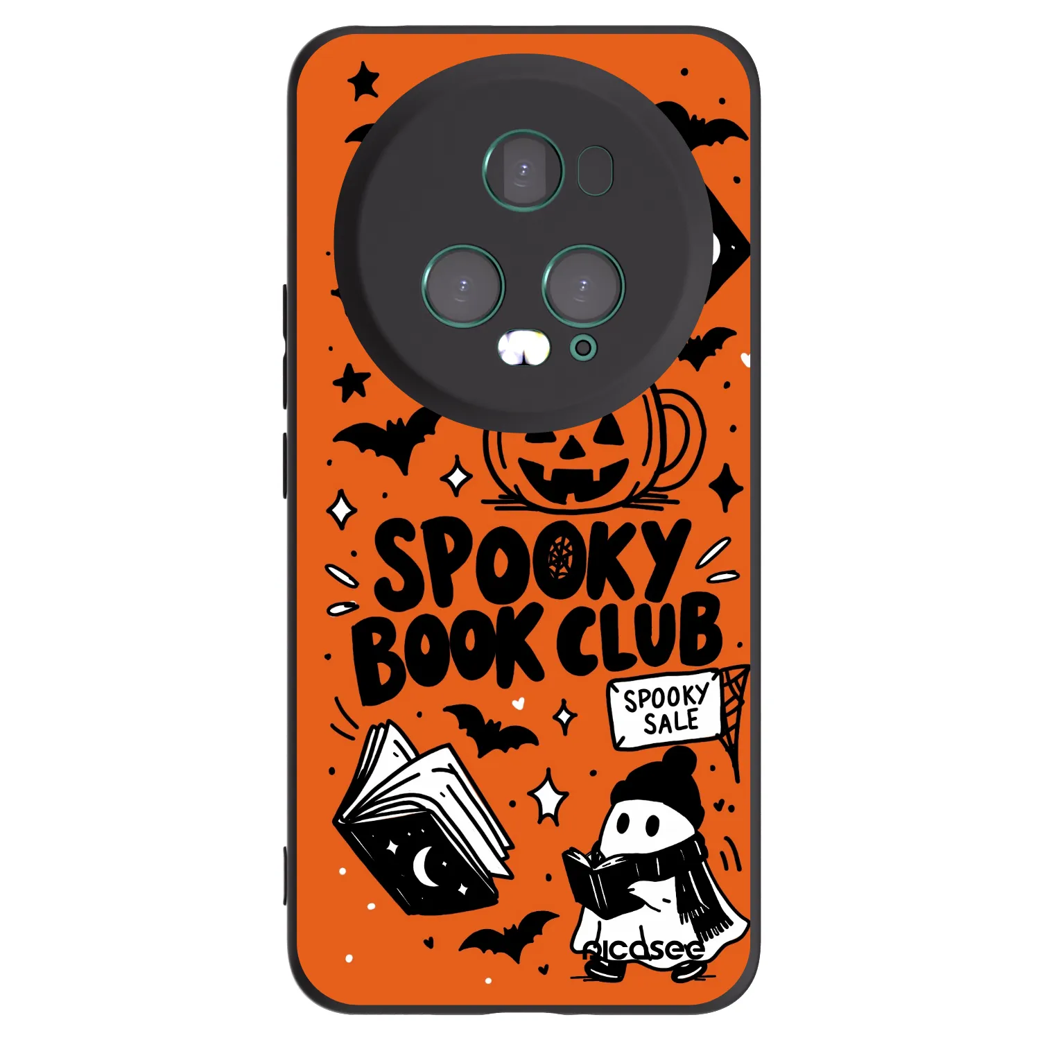 Picasee silikónový čierny obal pre Honor Magic5 Pro - Spooky book club