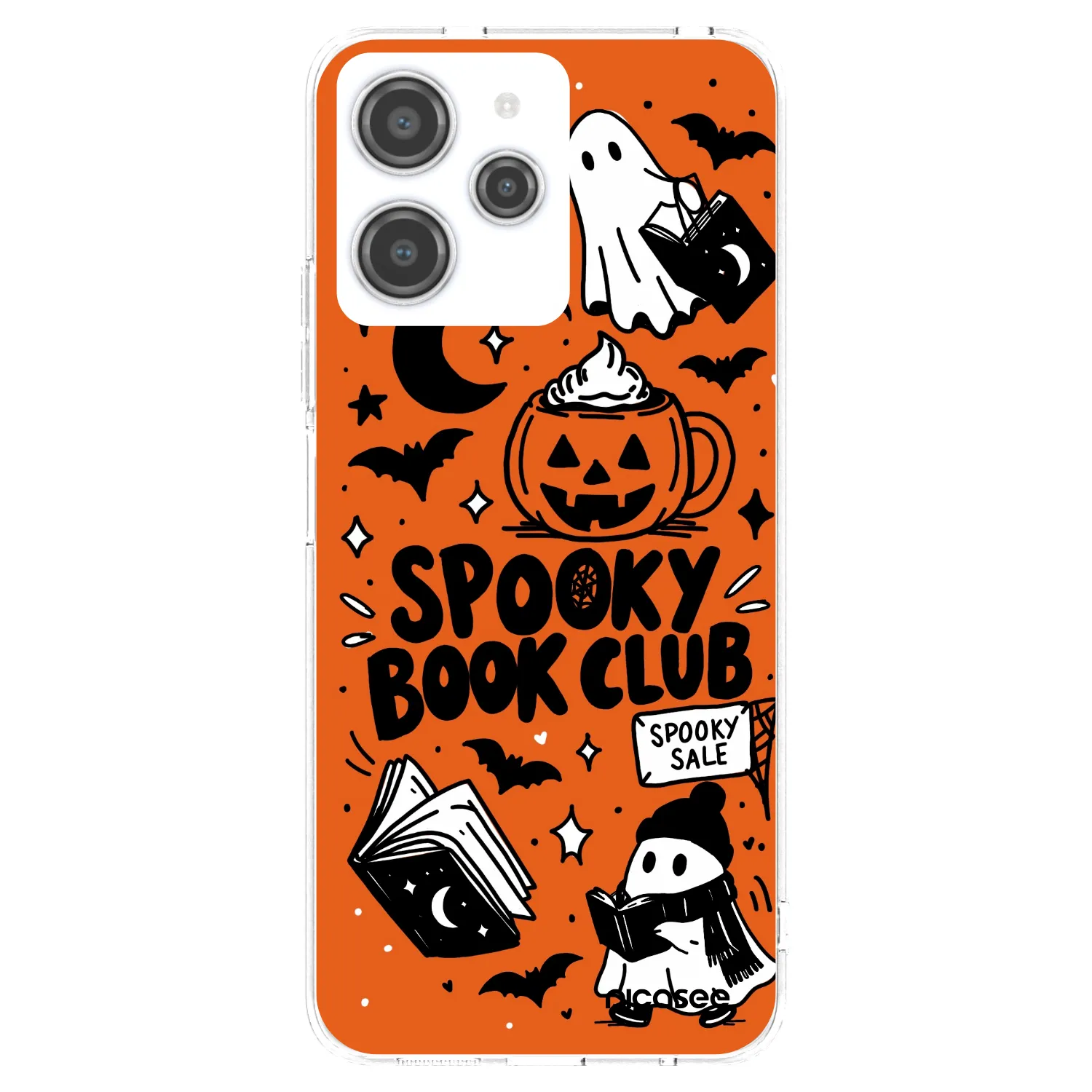 Picasee silikónový prehľadný obal pre Xiaomi Redmi 12 4G - Spooky book club