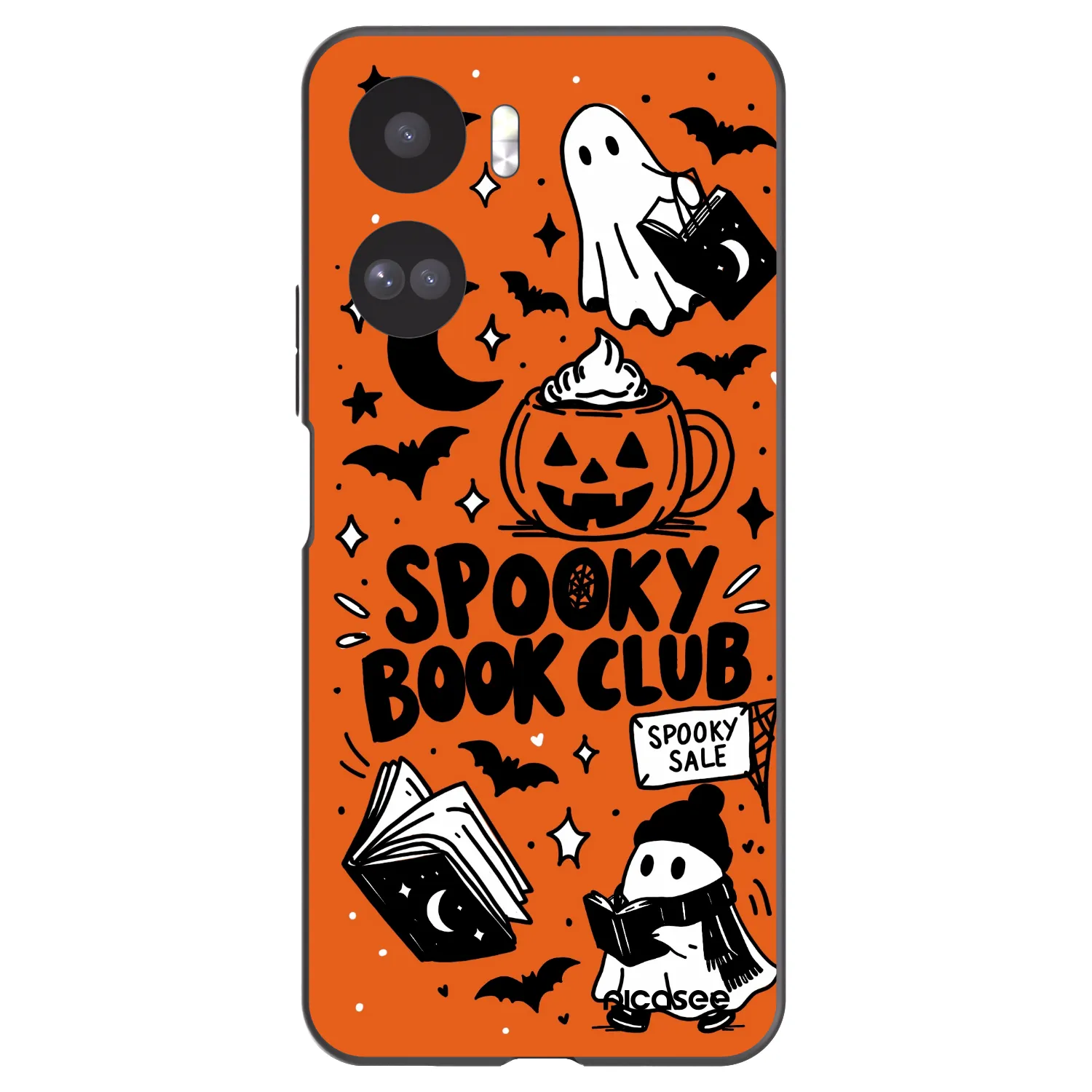 Picasee silikónový čierny obal pre Honor 90 Lite 5G - Spooky book club