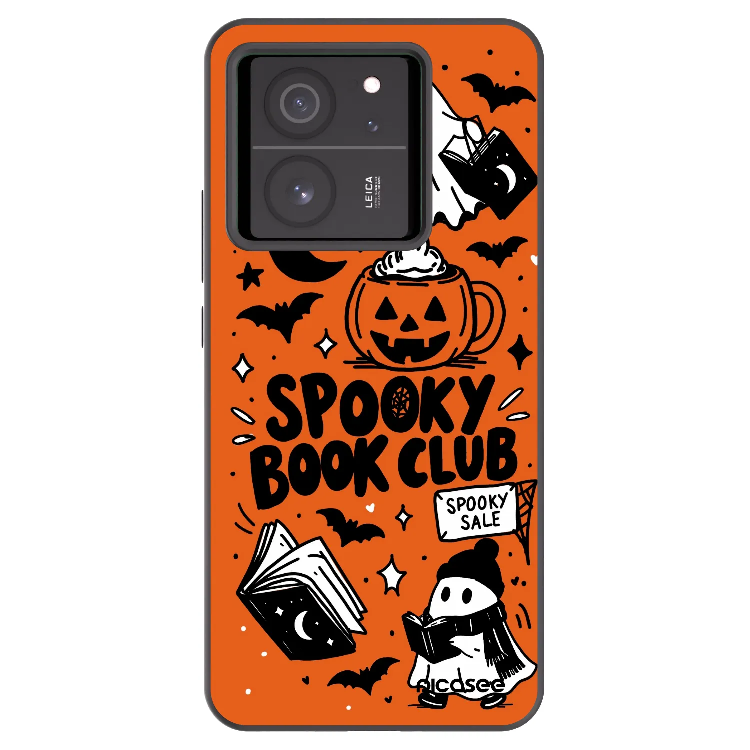 Picasee silikónový čierny obal pre Xiaomi 13T Pro - Spooky book club