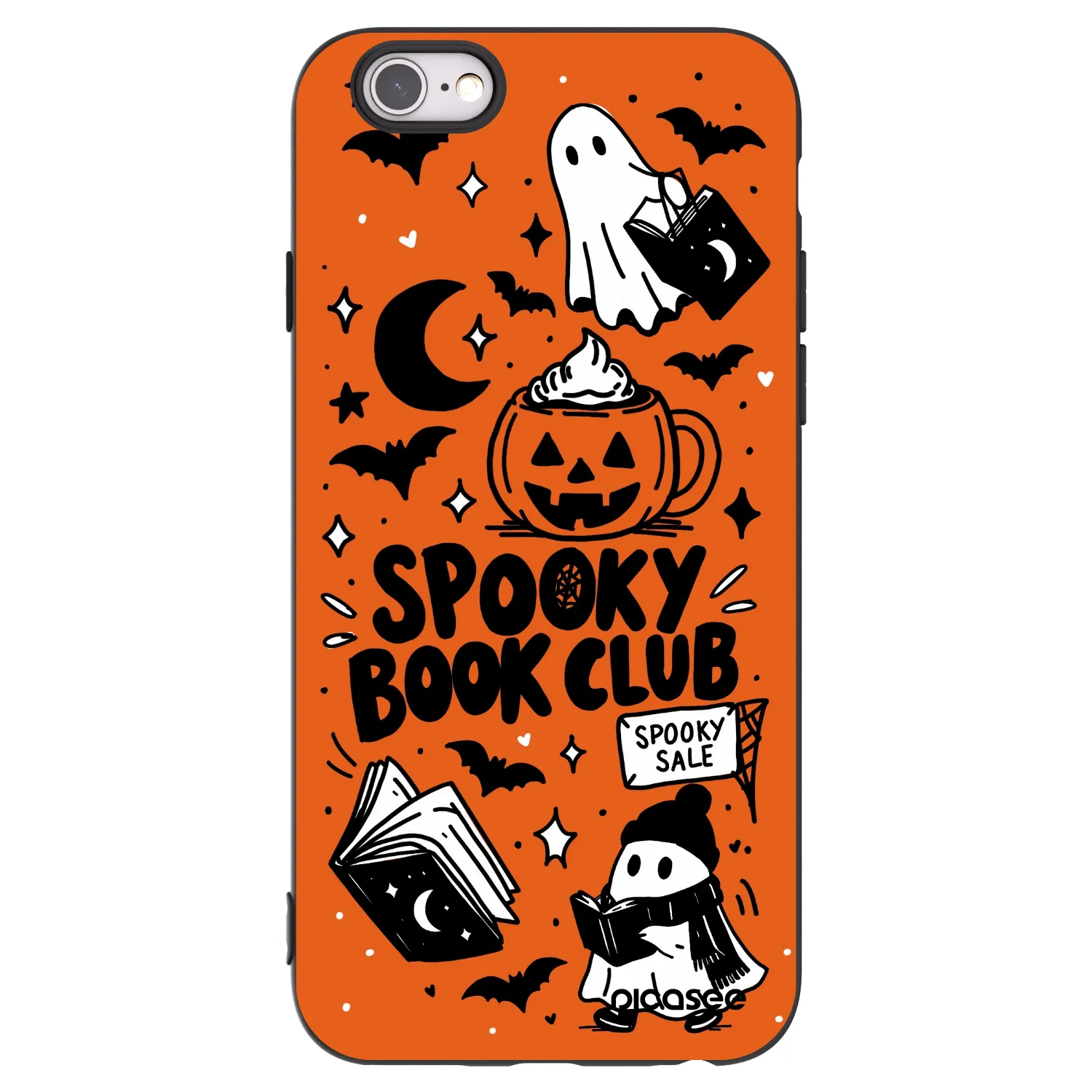 Picasee silikónový čierny obal pre Apple iPhone 6/6S - Spooky book club