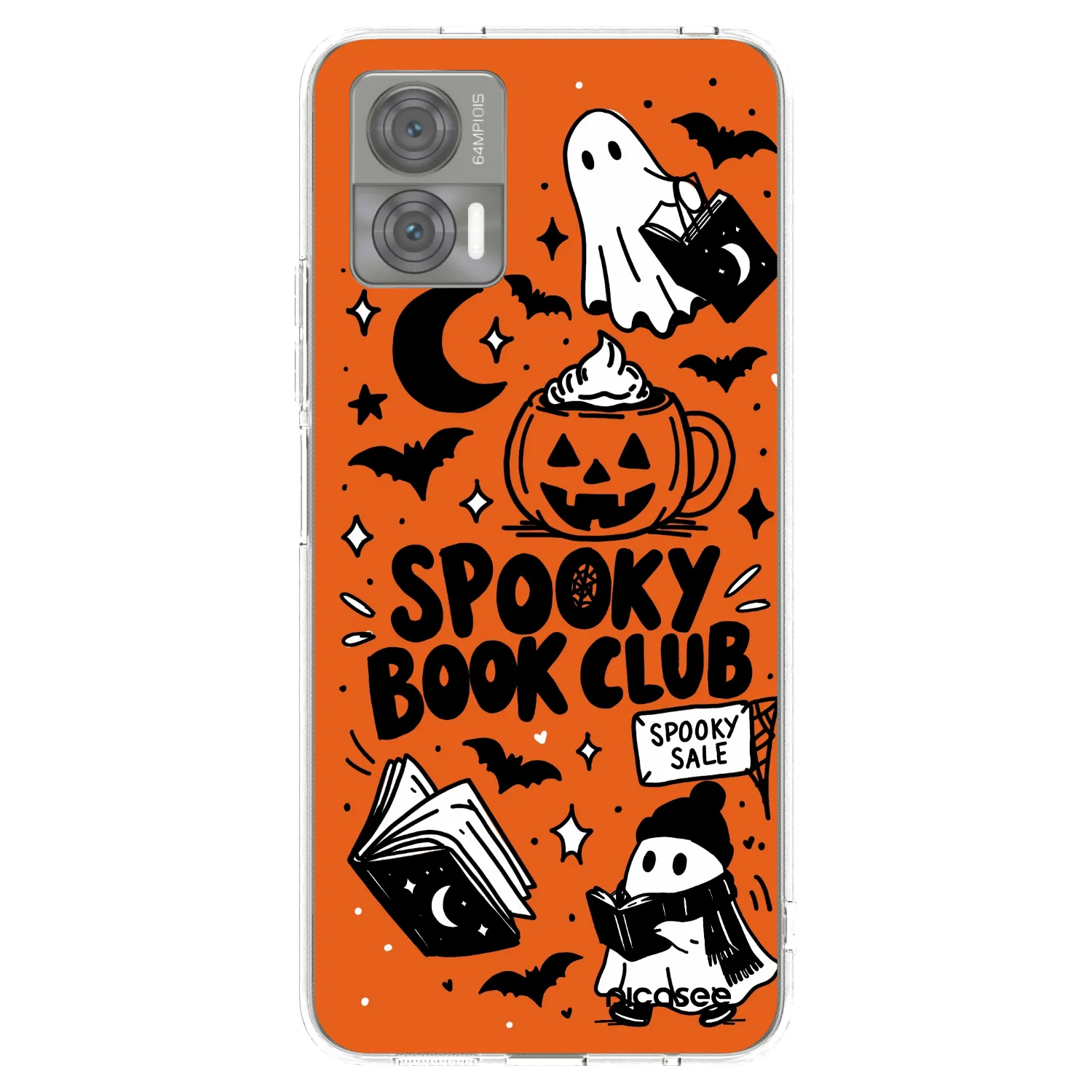 Picasee silikónový prehľadný obal pre Motorola Edge 30 Neo - Spooky book club